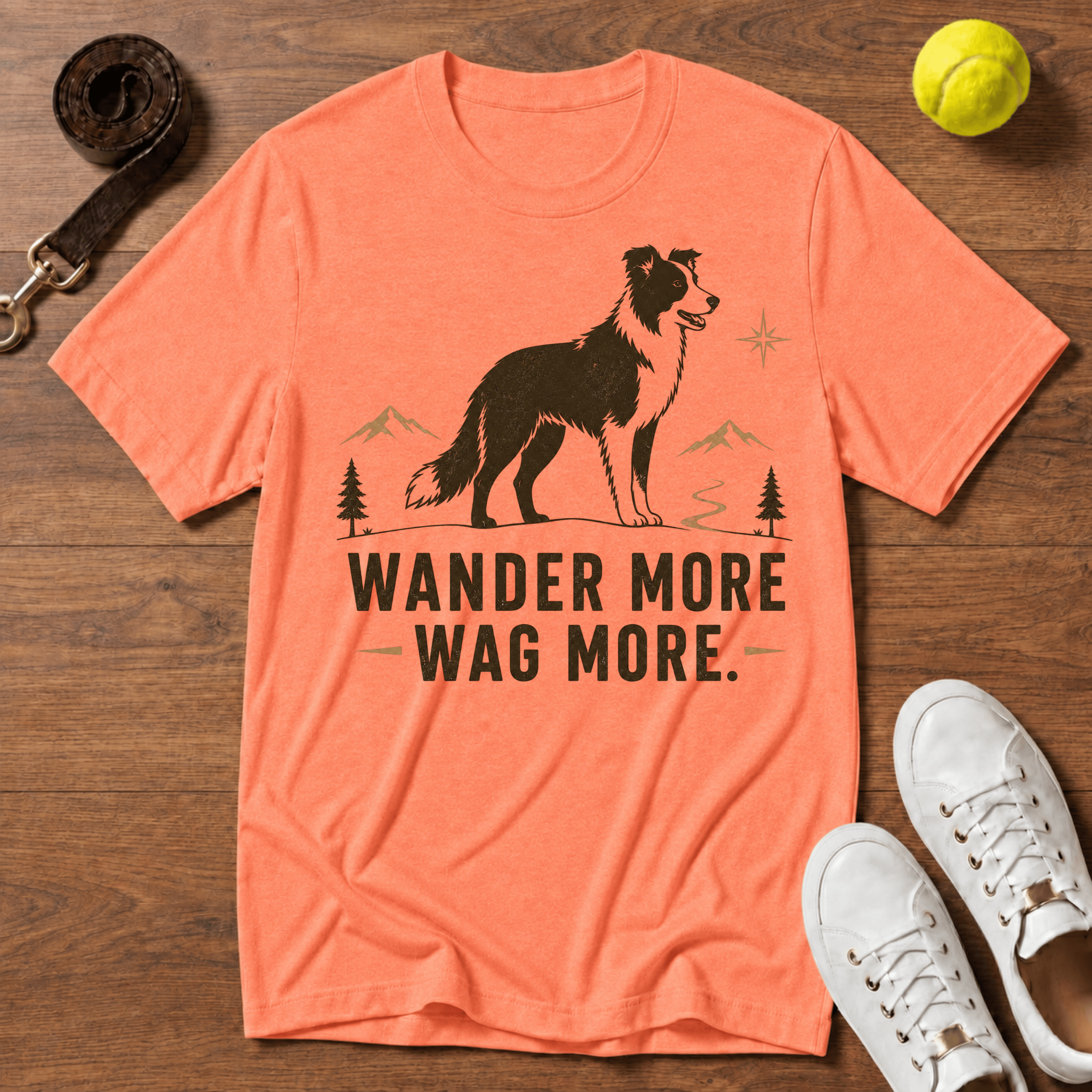 Wander More Wag More T-Shirt – Gildan Softstyle