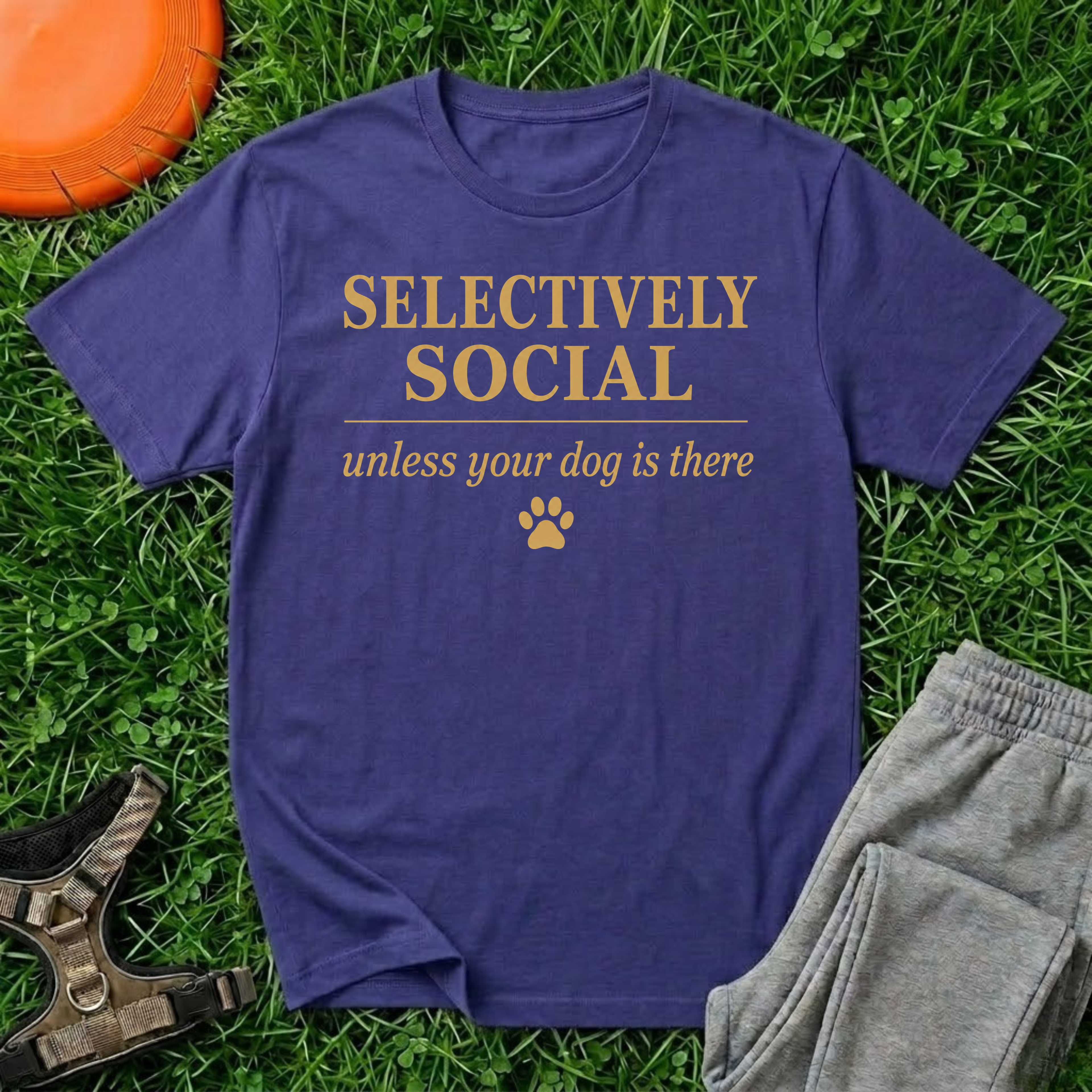 Selectively Social — Unless Your Dog Is There T-Shirt