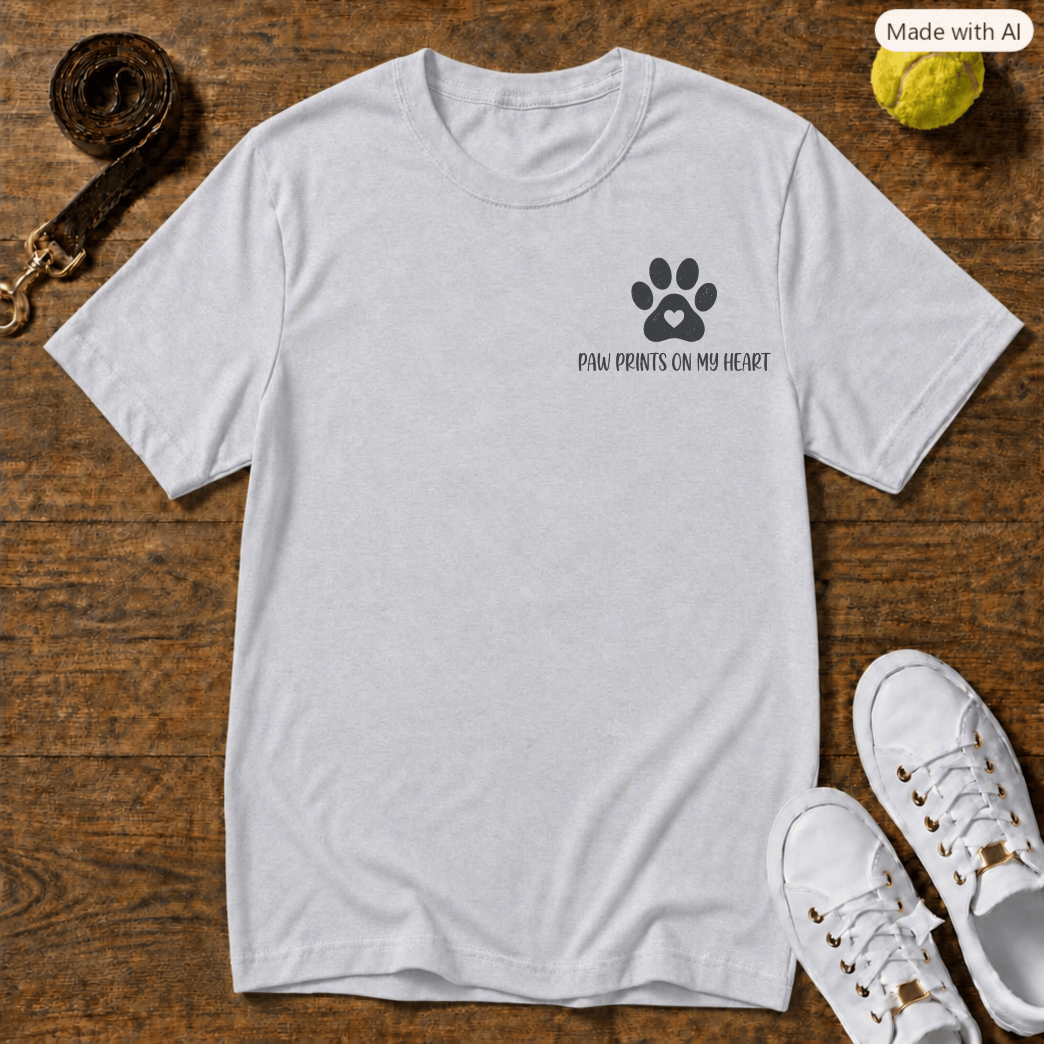 Paw Prints T‑Shirt — Gildan Softstyle