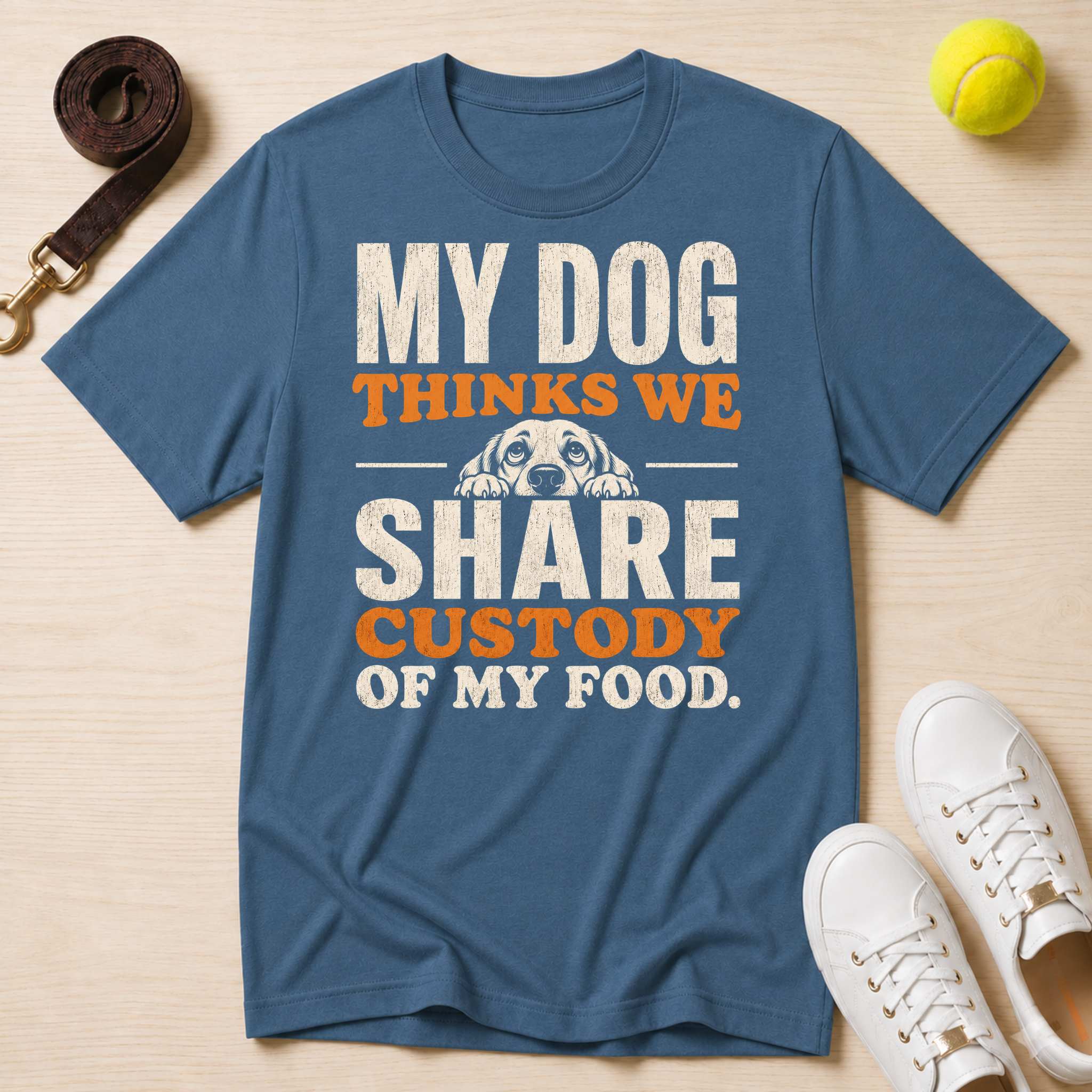 My Dog Thinks We Share Custody of My Food, T-Shirt