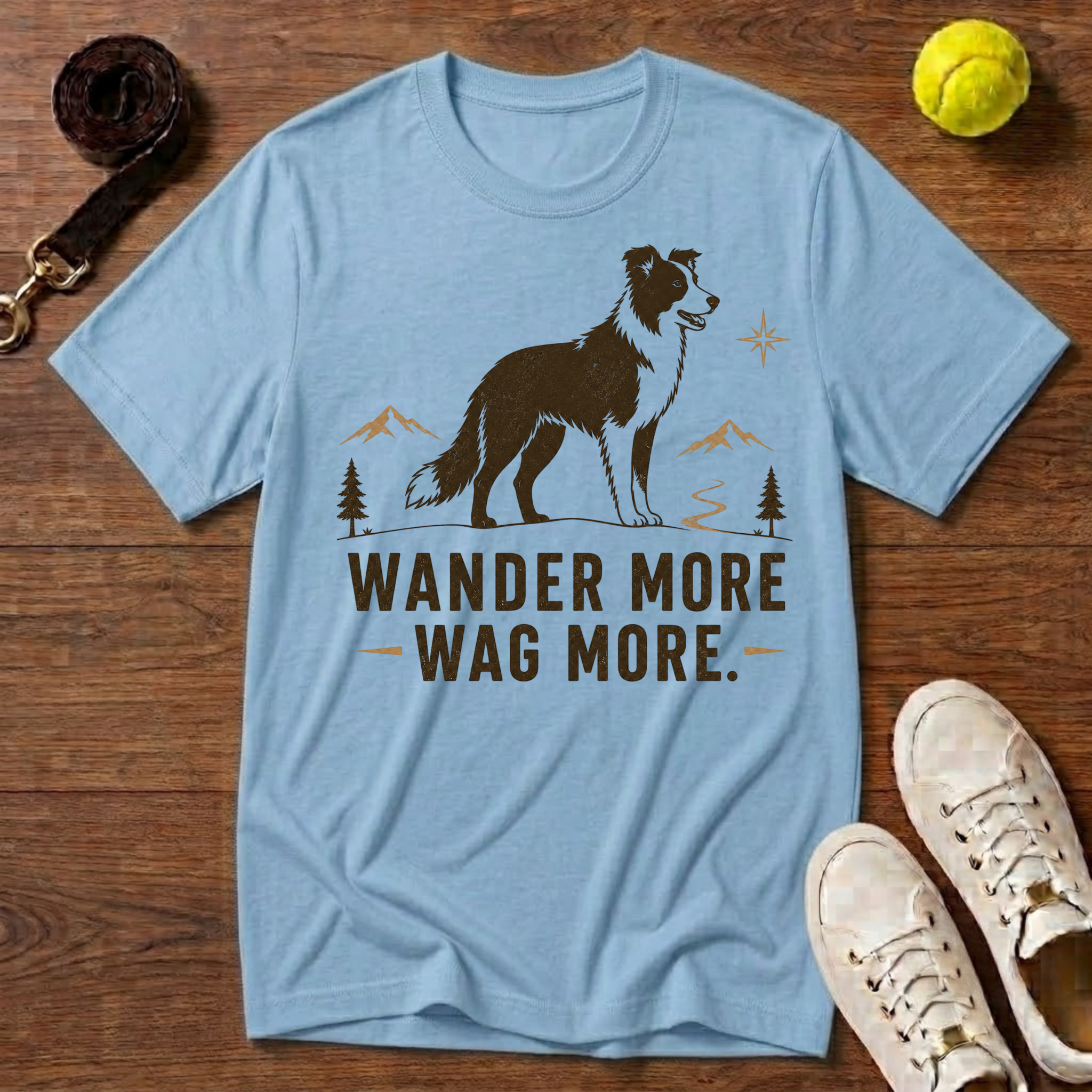 Wander More Wag More T-Shirt – Gildan Softstyle