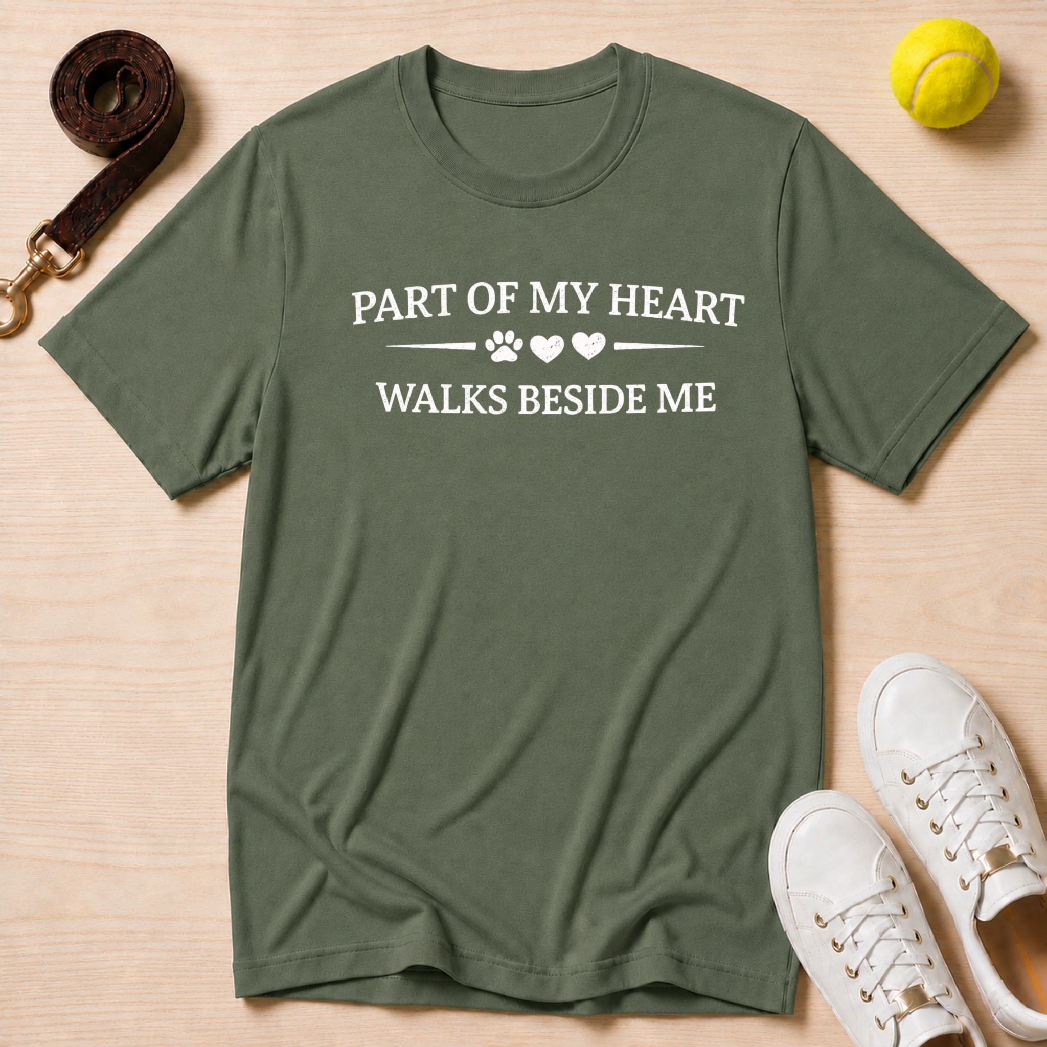Part Of My Heart Walks Beside Me- T-Shirt