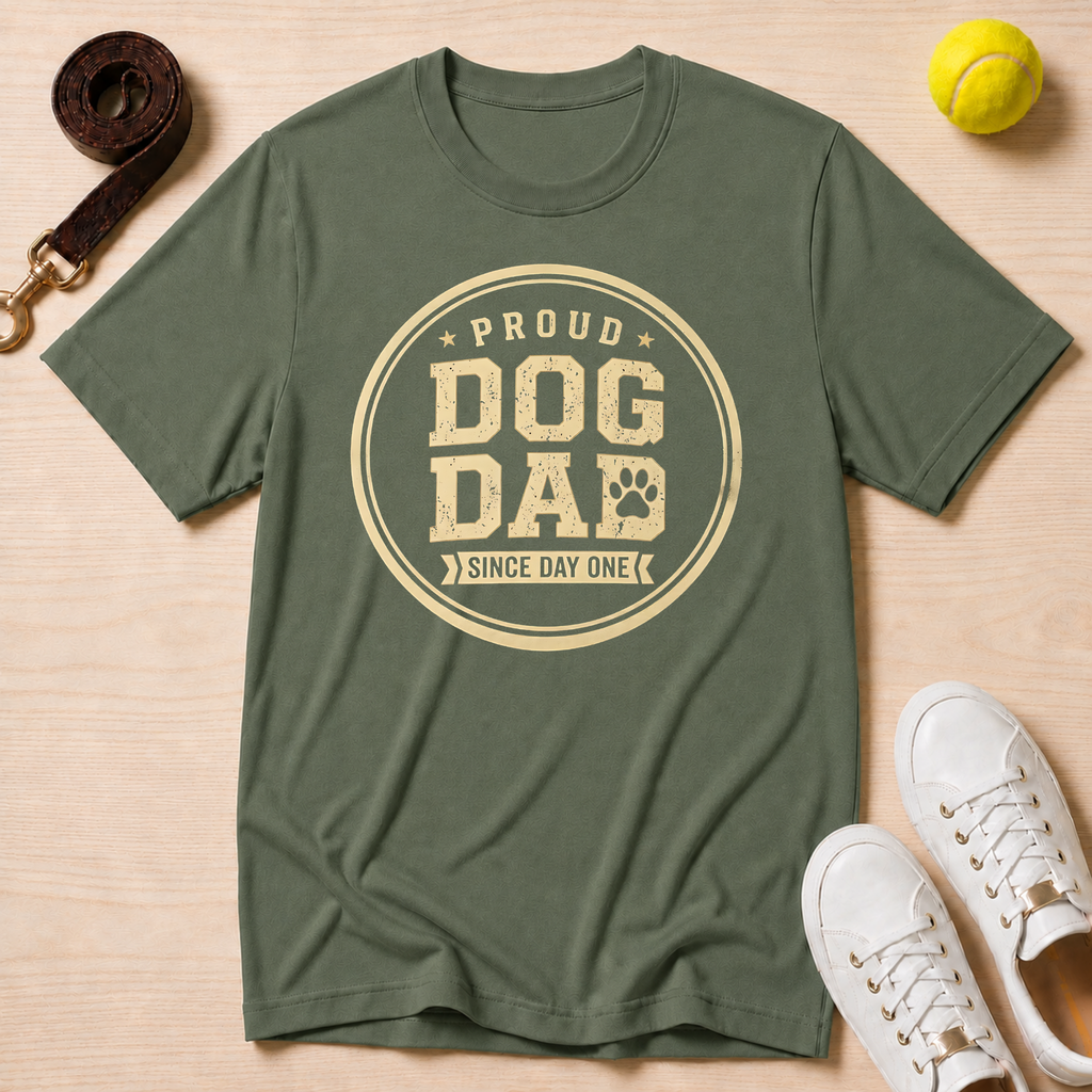 Proud Dog Dad Since Day One, T-Shirt