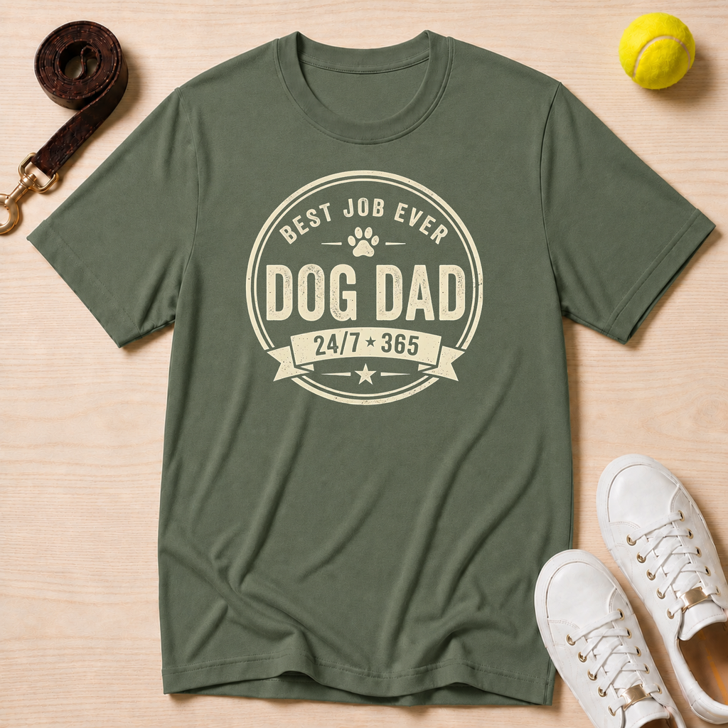 Best Job Ever. Dog Dad, T-Shirt