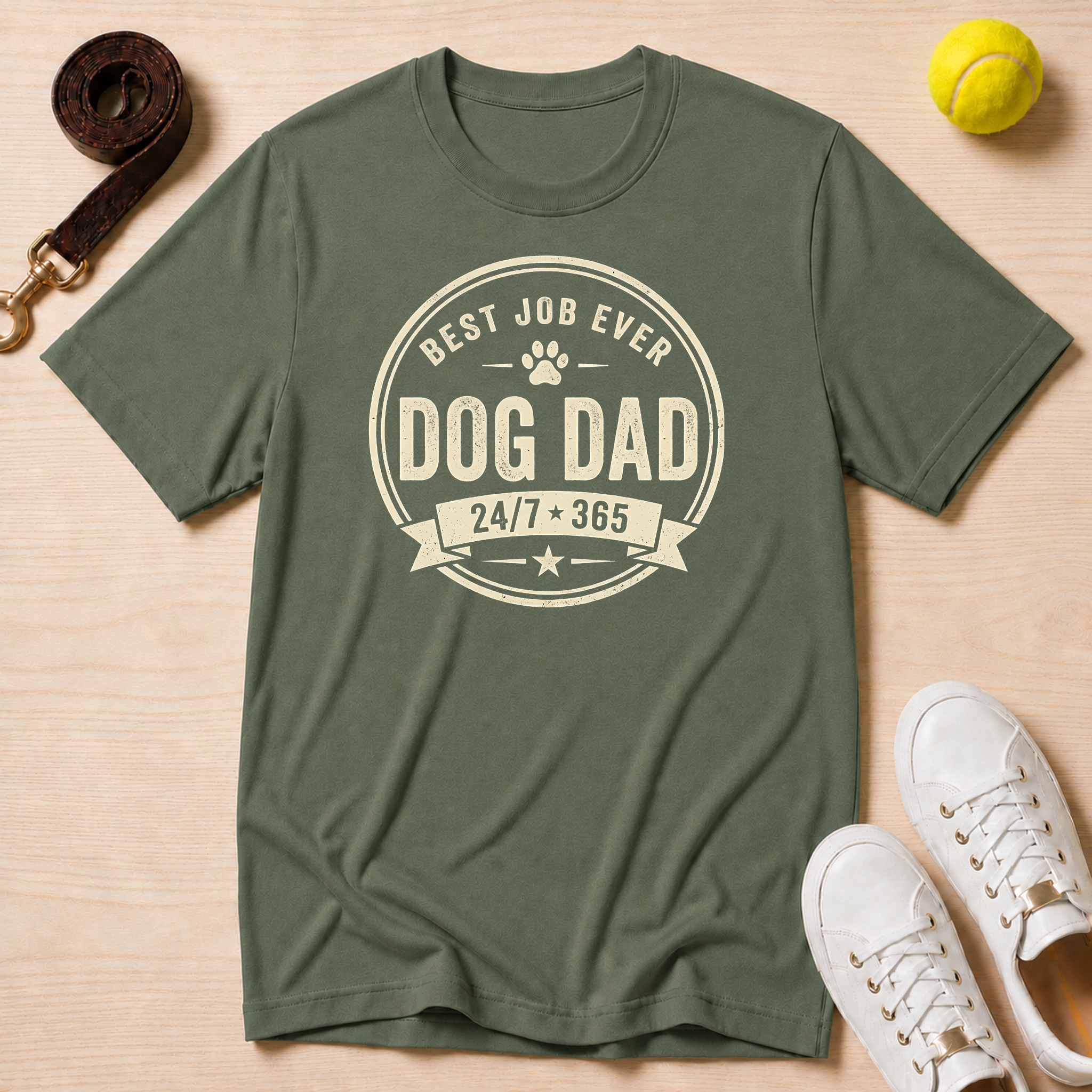 Best Job Ever. Dog Dad, T-Shirt