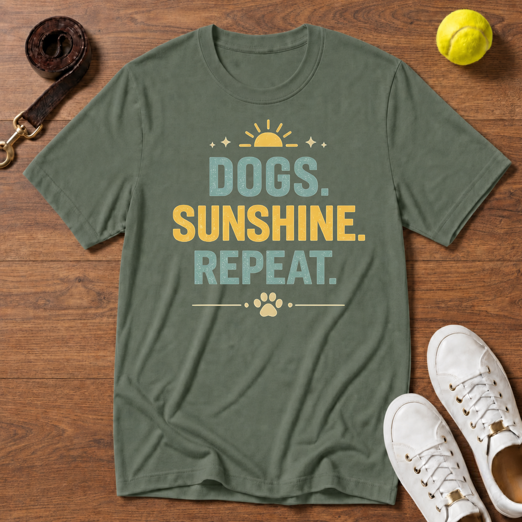 Dogs. Sunshine. Repeat. Gildan Softstyle Tee