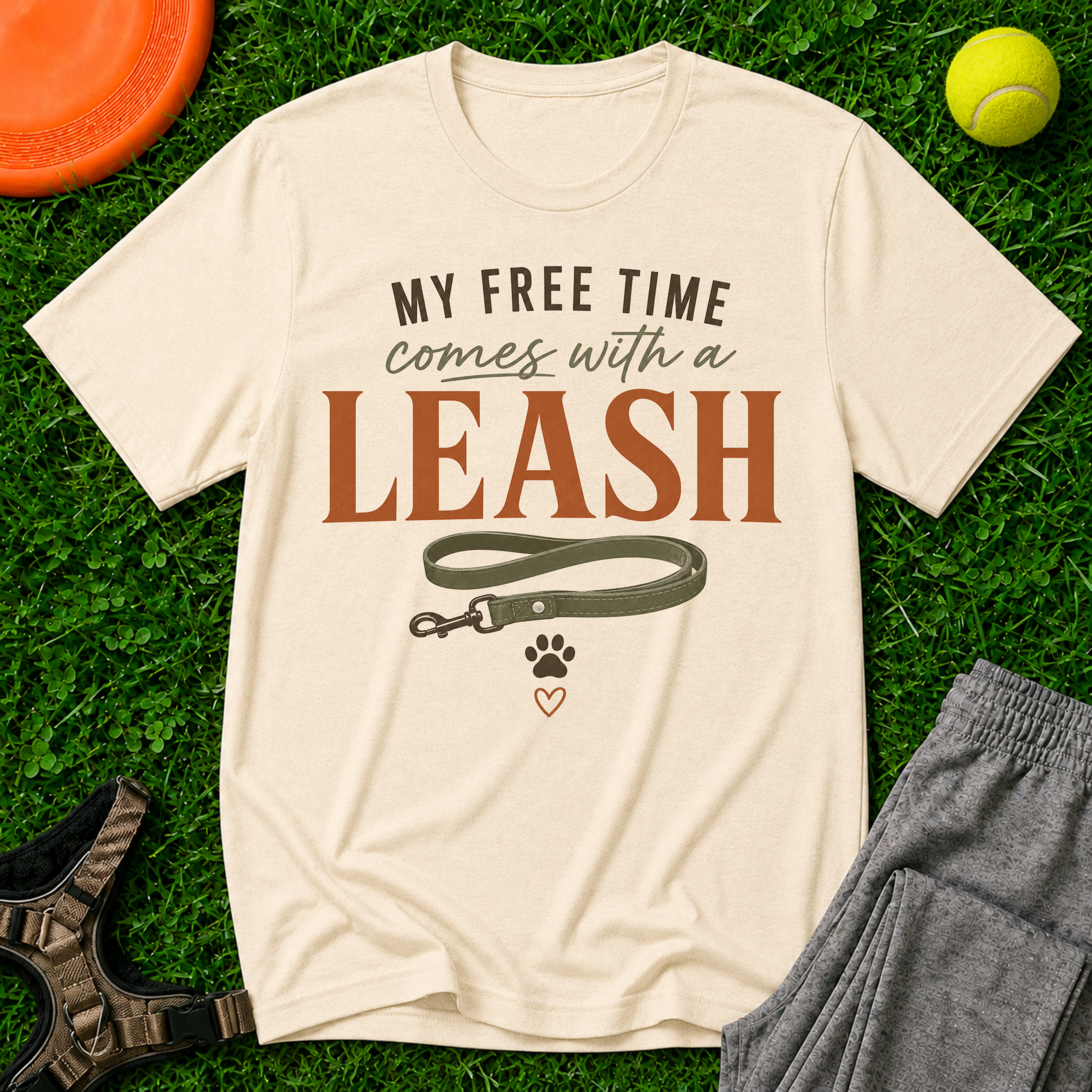 My Free Time Comes With a Leash T-Shirt