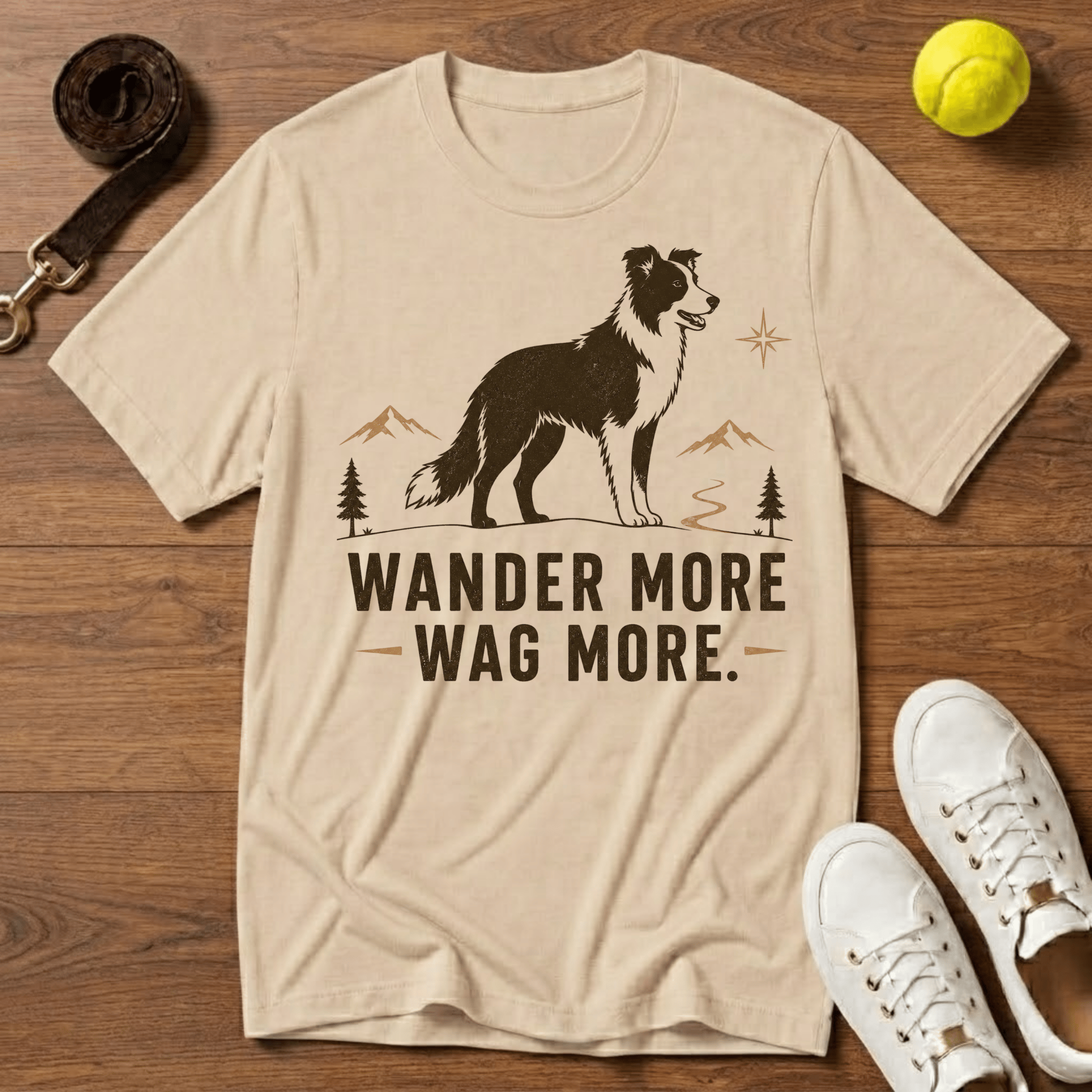 Wander More Wag More T-Shirt – Gildan Softstyle