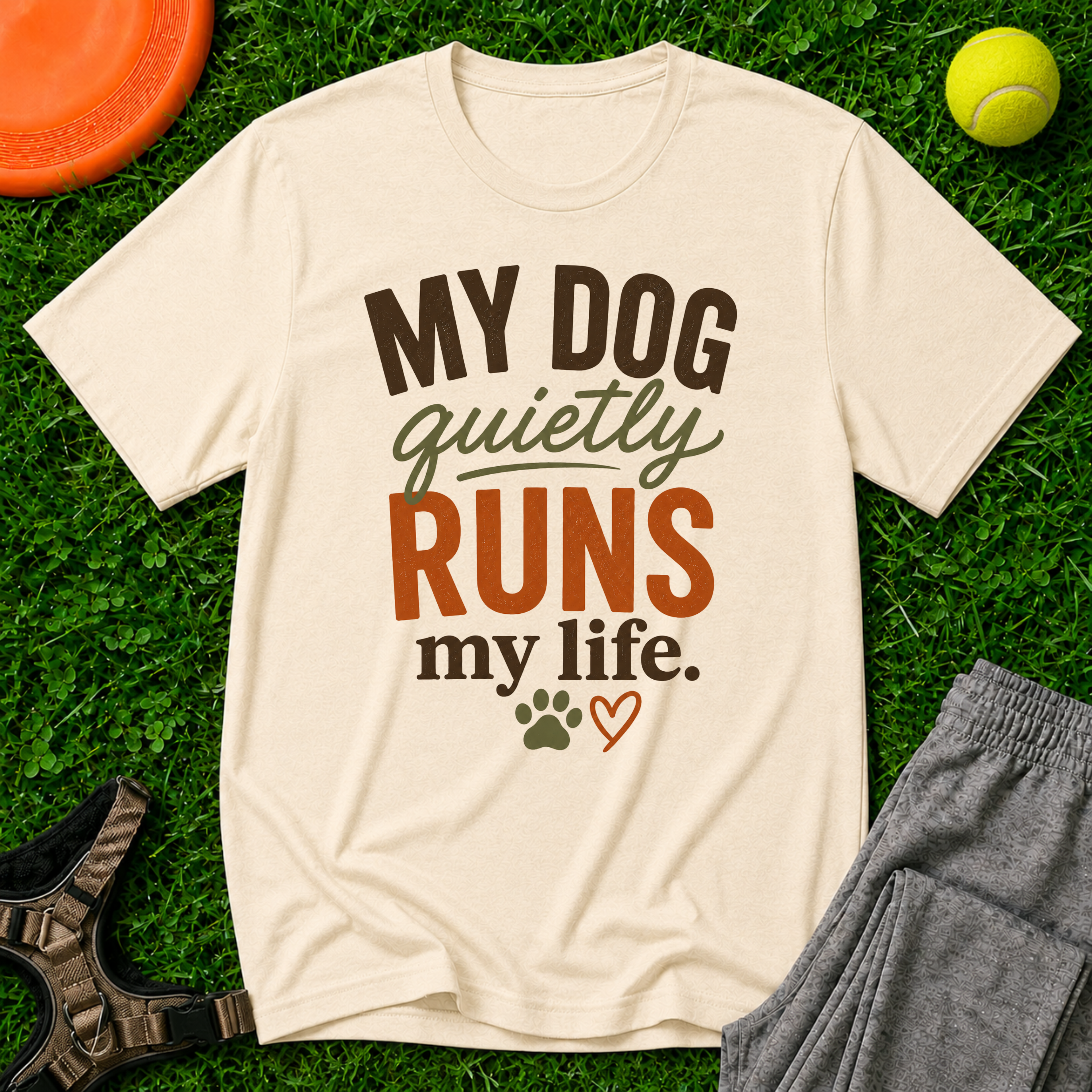 My Dog Quietly Runs My Life T-Shirt