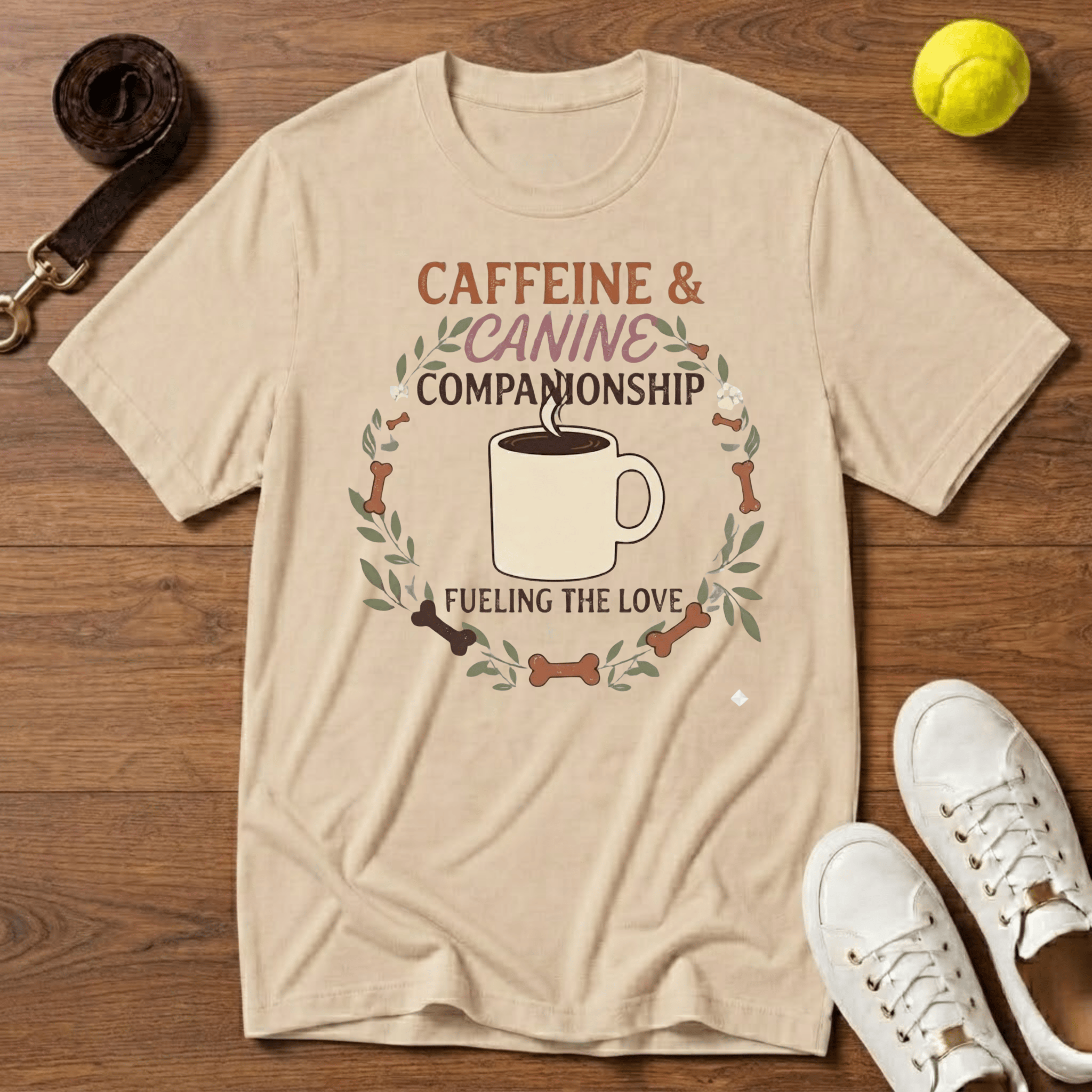 Caffeine & Canine T‑Shirt — Gildan Softstyle