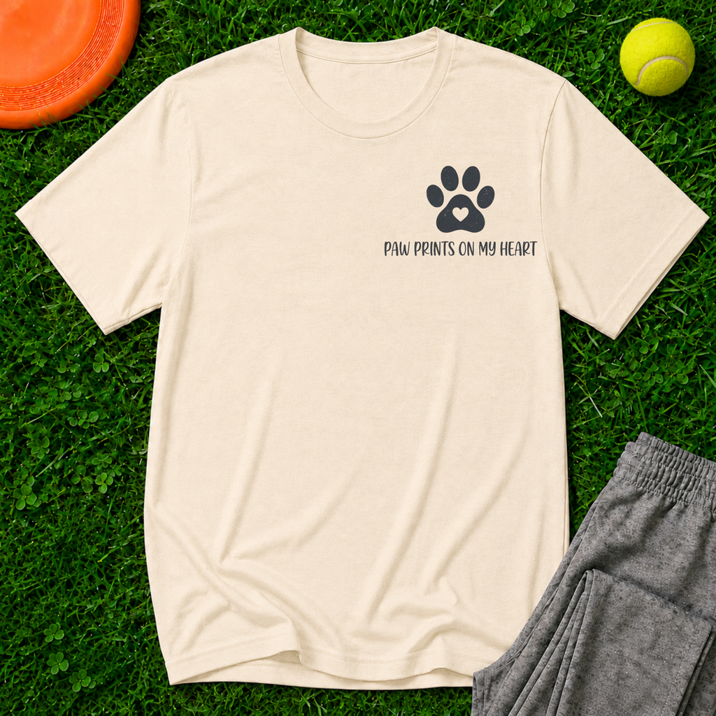 Paw Prints T‑Shirt — Gildan Softstyle