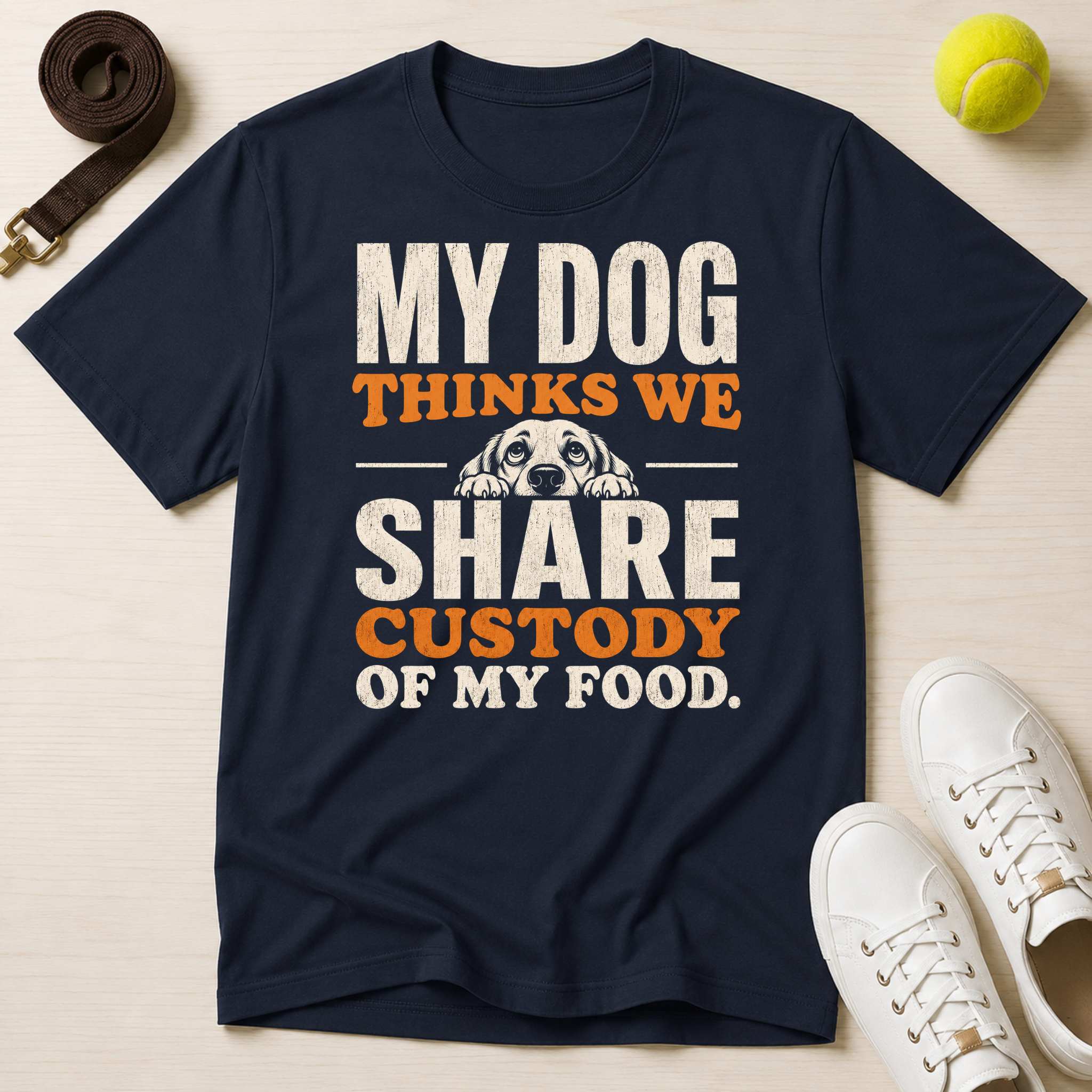 My Dog Thinks We Share Custody of My Food, T-Shirt