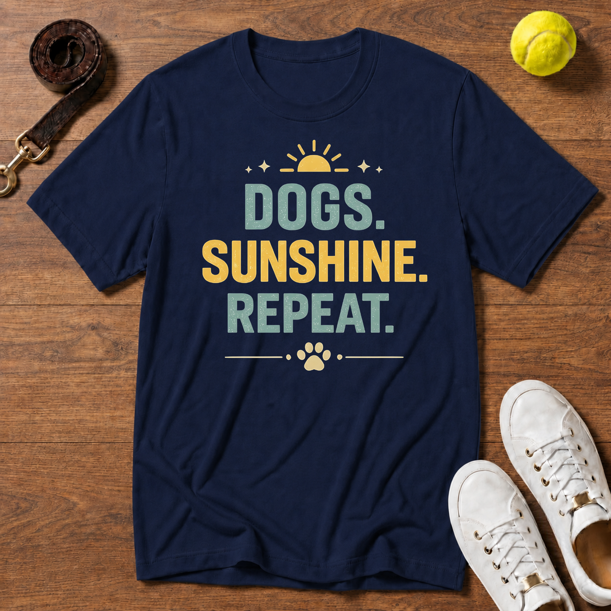 Dogs. Sunshine. Repeat. Gildan Softstyle Tee