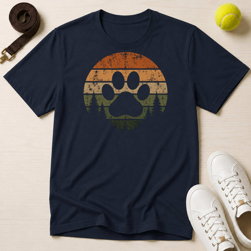 Retro Paw Print T‑Shirt
