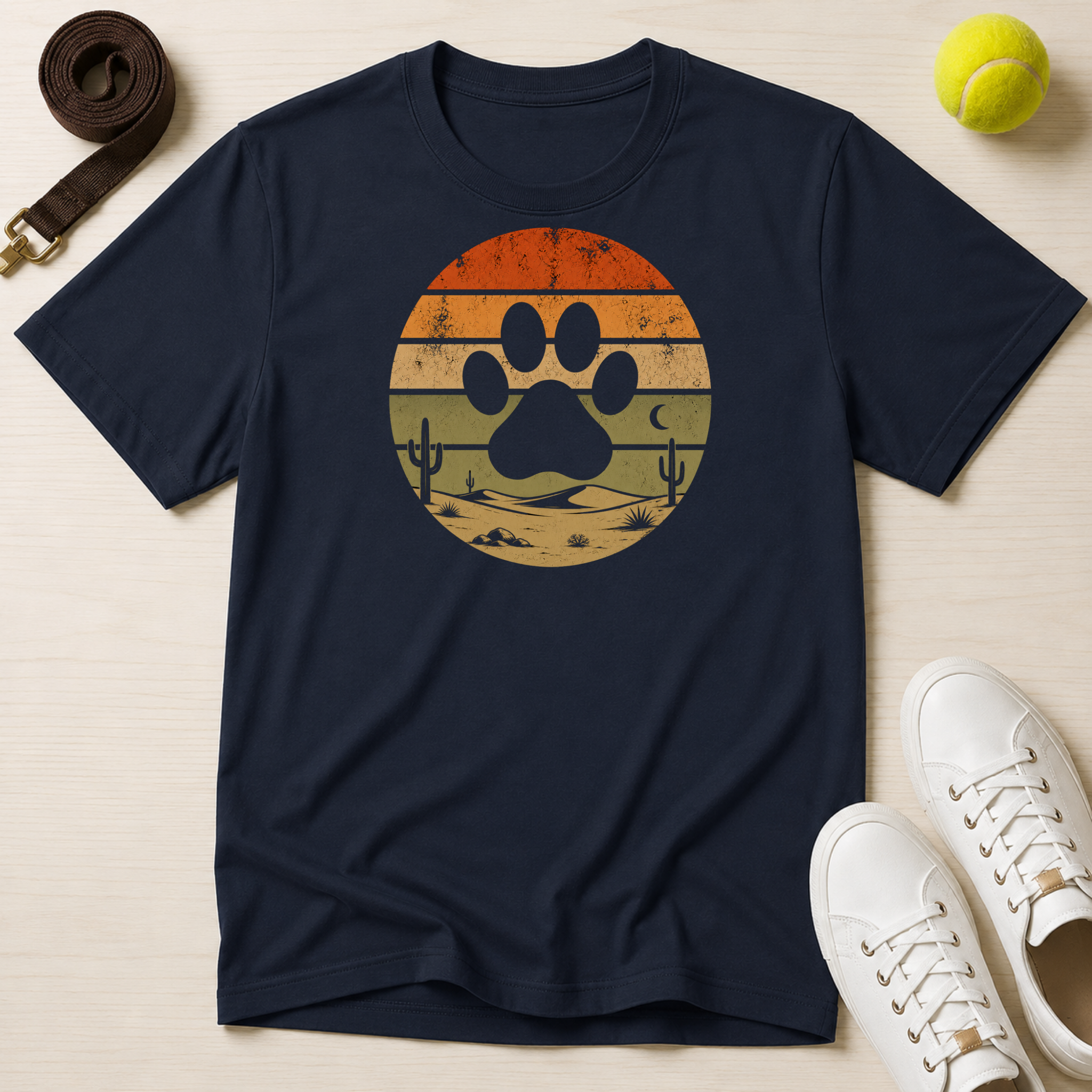 Retro Desert Paw, Classic Tee