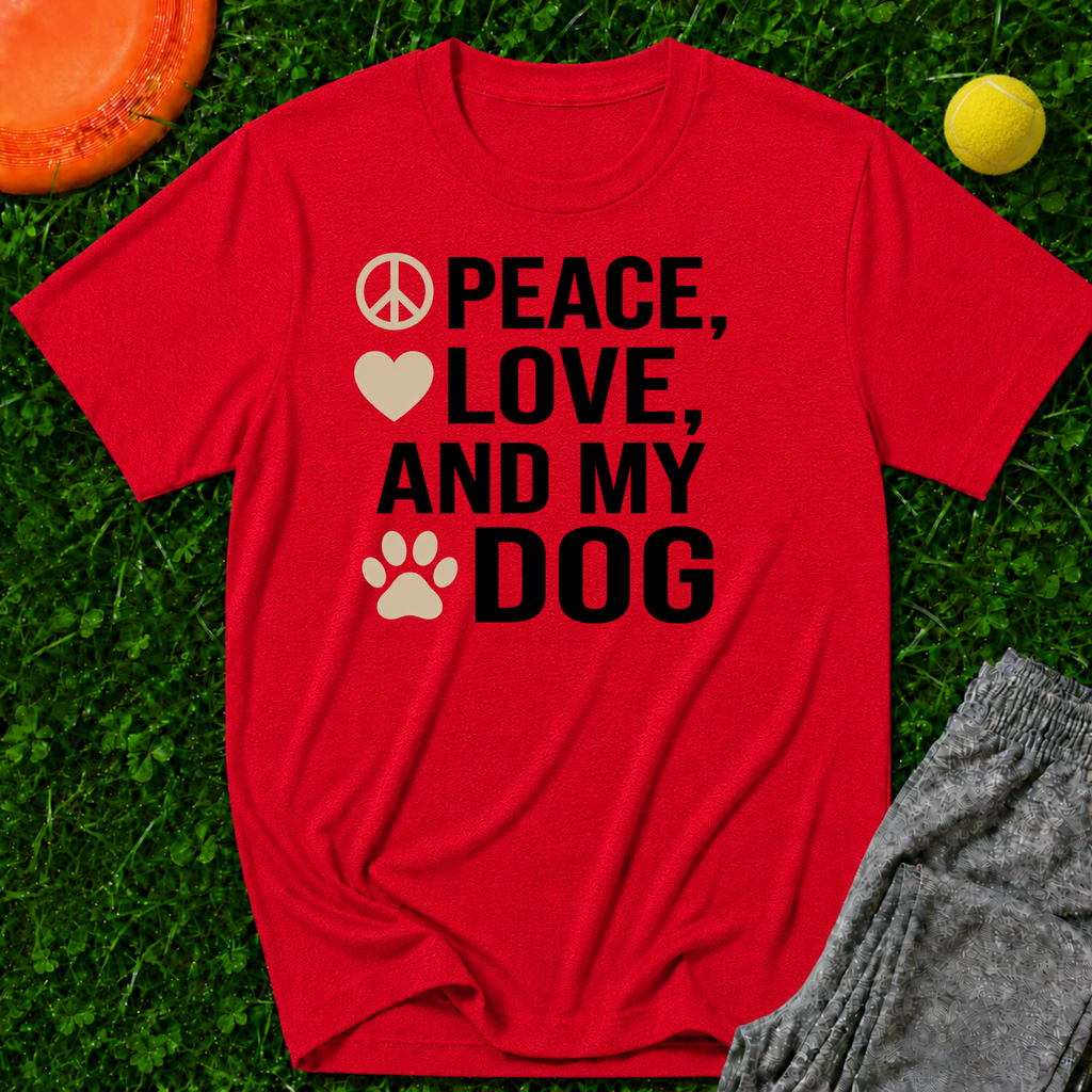 Peace, Love, and My Dog Classic Tee