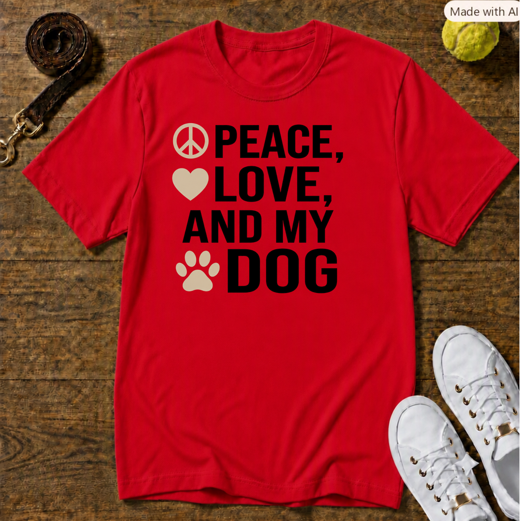 Peace, Love T-Shirt – Gildan Softstyle