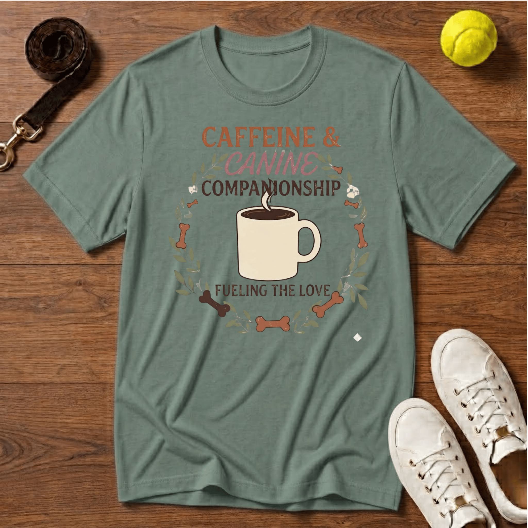 Caffeine & Canine T‑Shirt — Gildan Softstyle