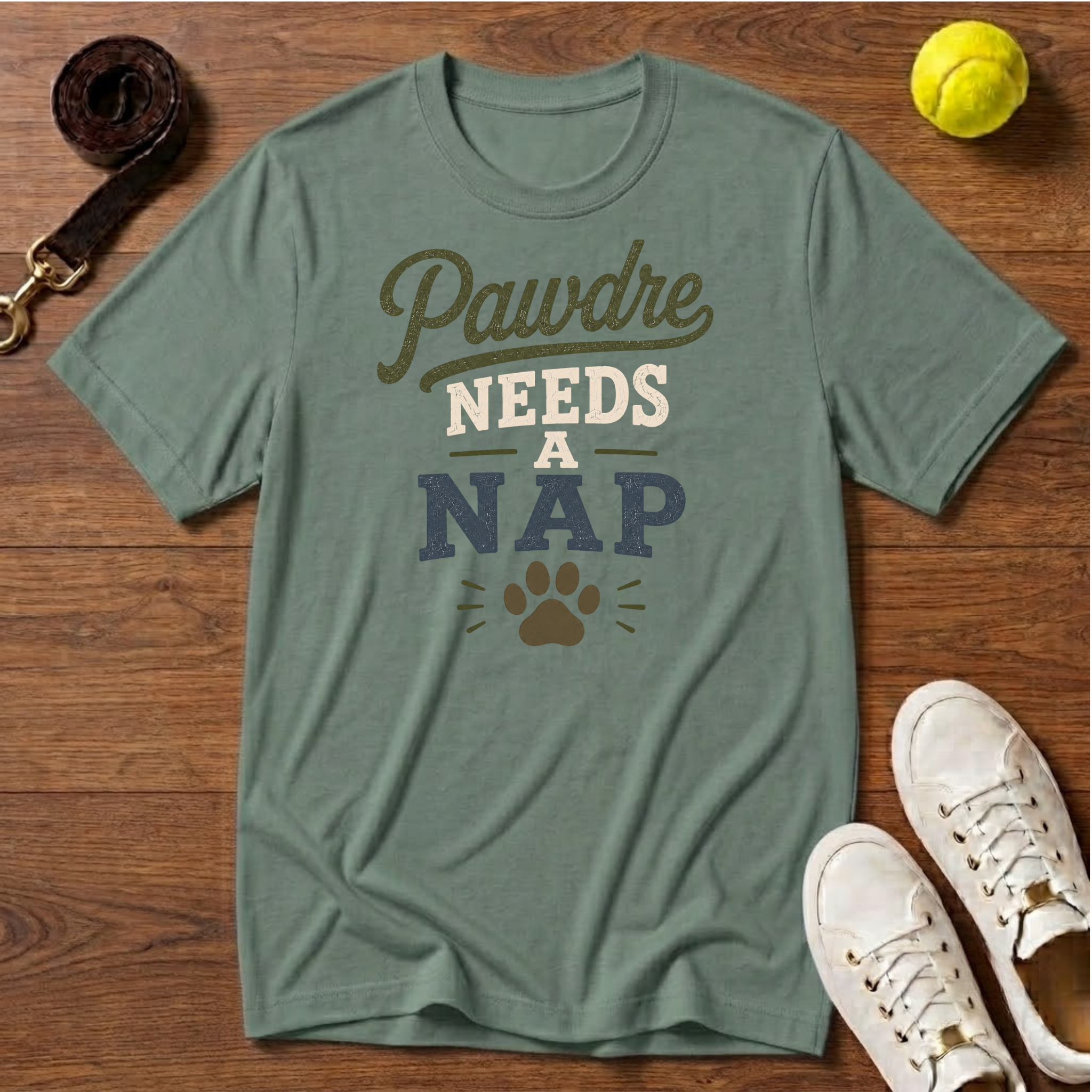 Pawdre Needs a Nap T-Shirt – Gildan Softstyle