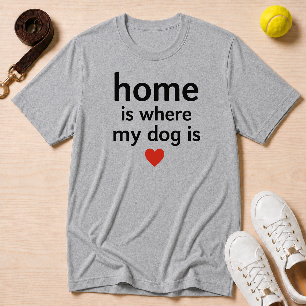 Home Is Where My Dog Is-T-Shirt