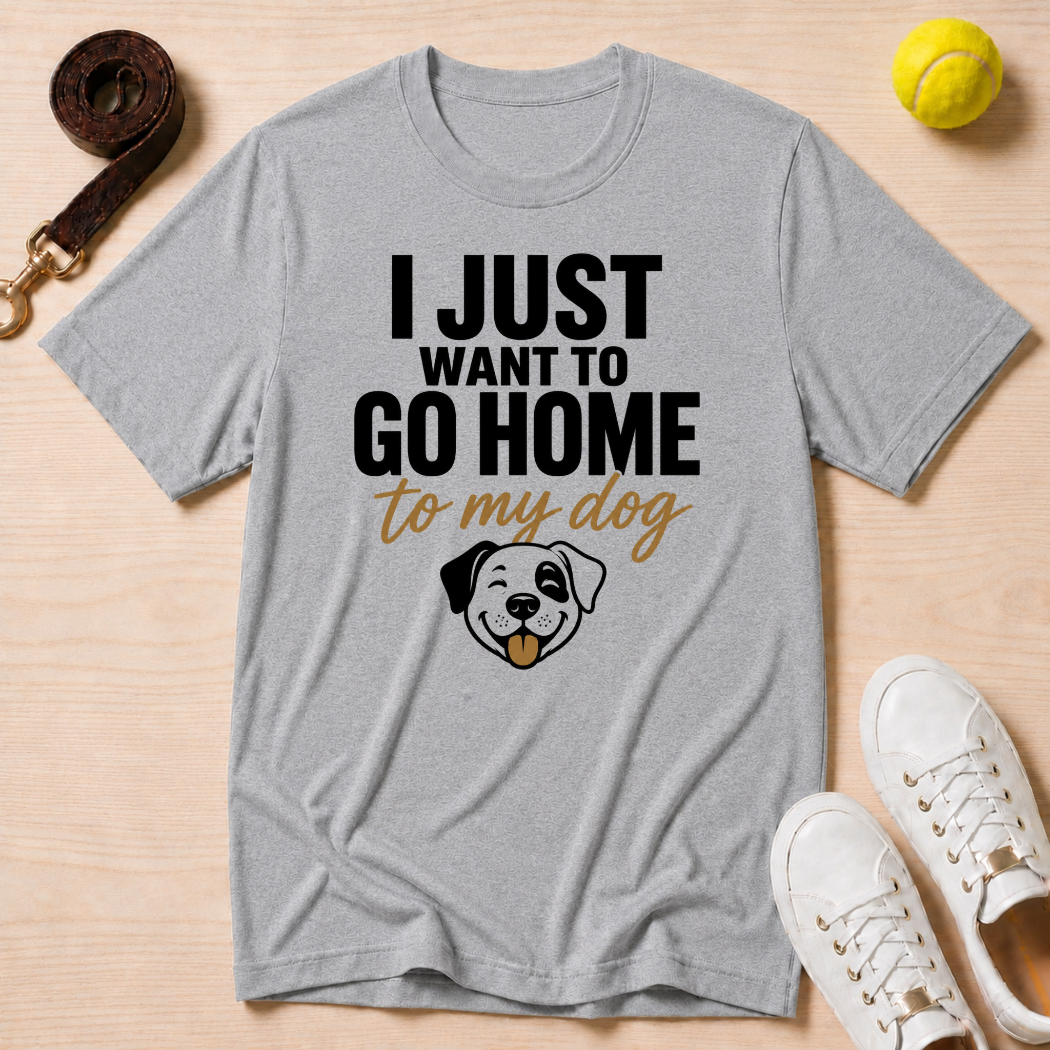 “I Just Want to Go Home to My Dog T-Shirt