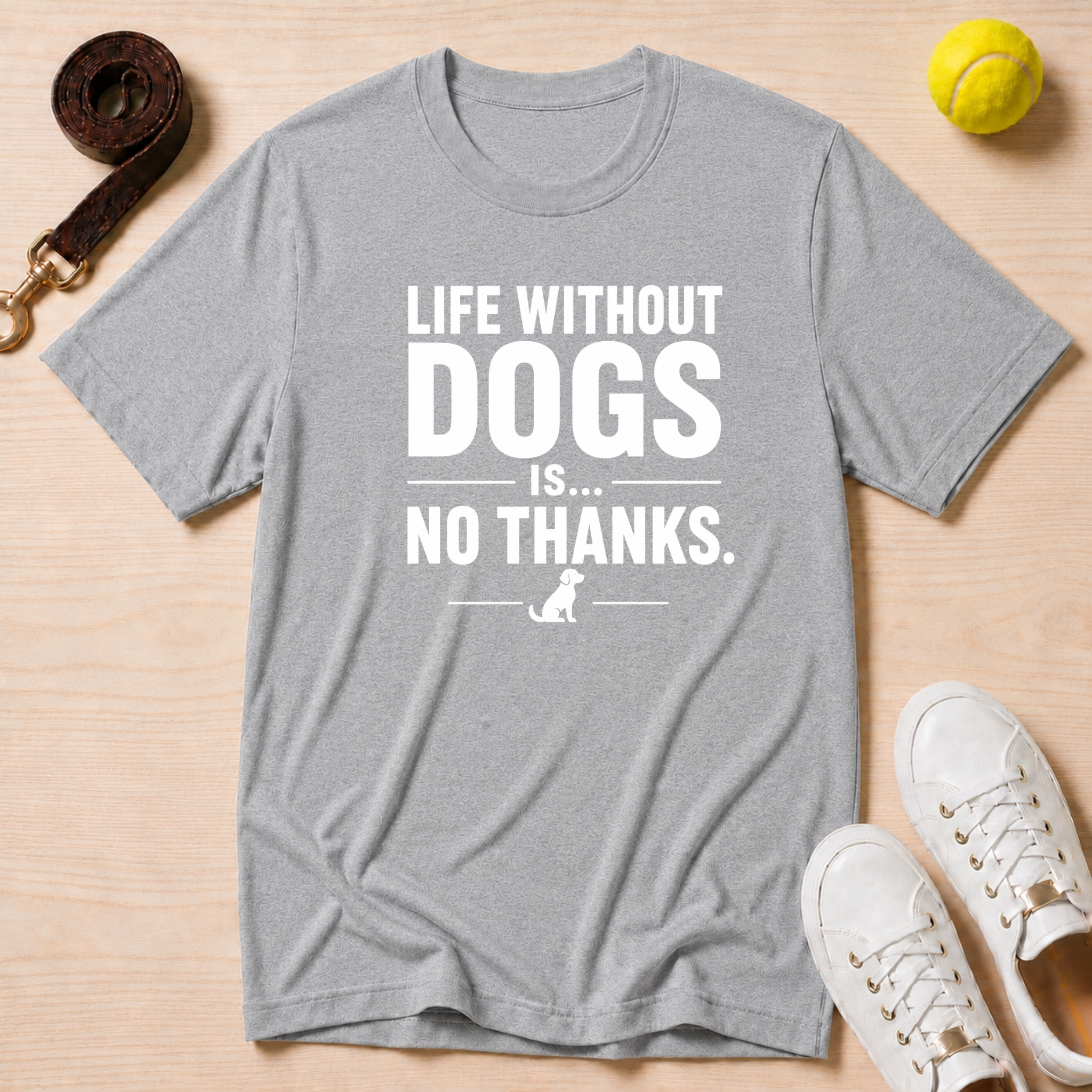 Life Without Dogs Is… No Thanks.T Shirt
