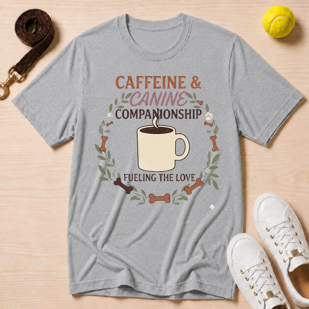 Caffeine & Canine T‑Shirt — Gildan Softstyle