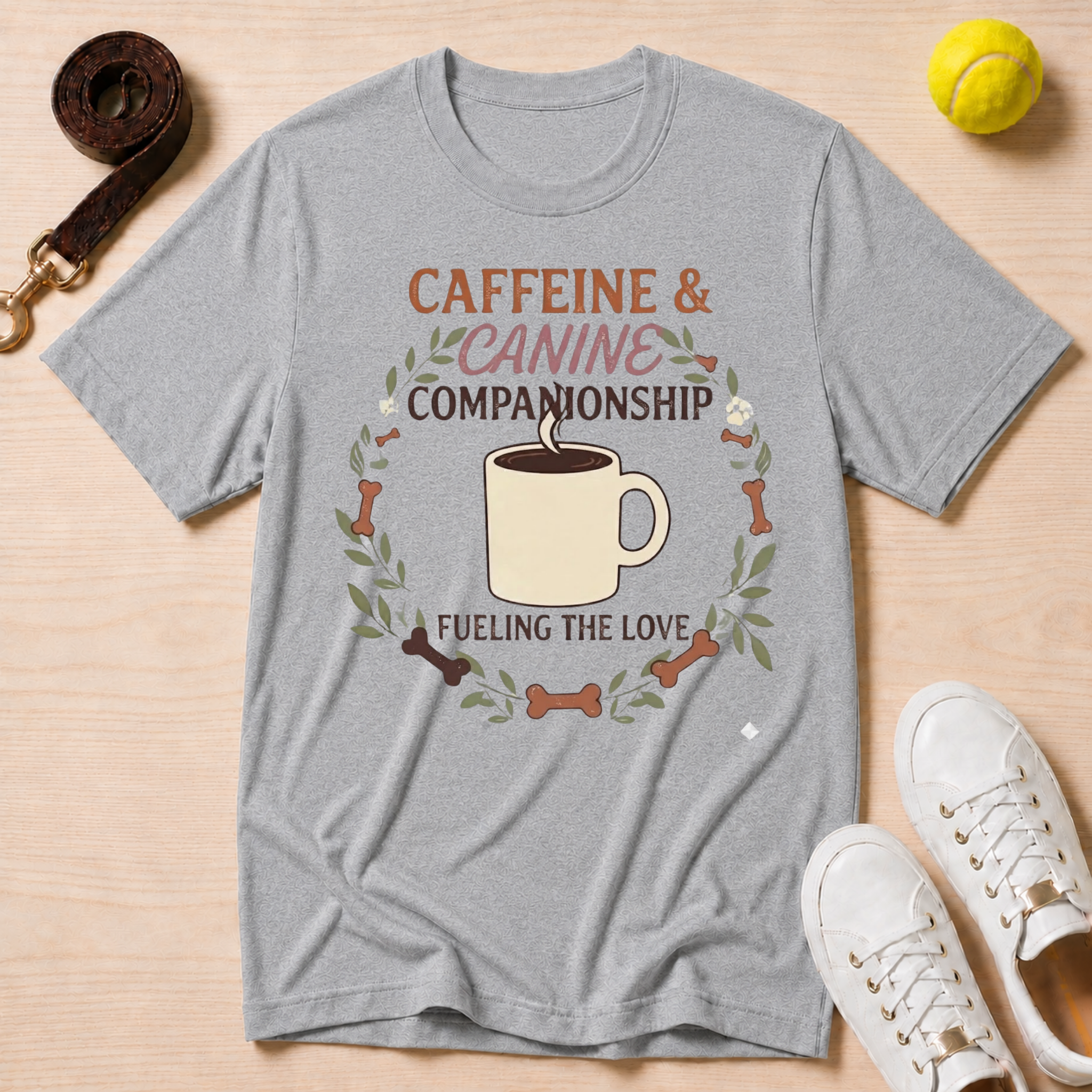 Caffeine & Canine T‑Shirt — Gildan Softstyle