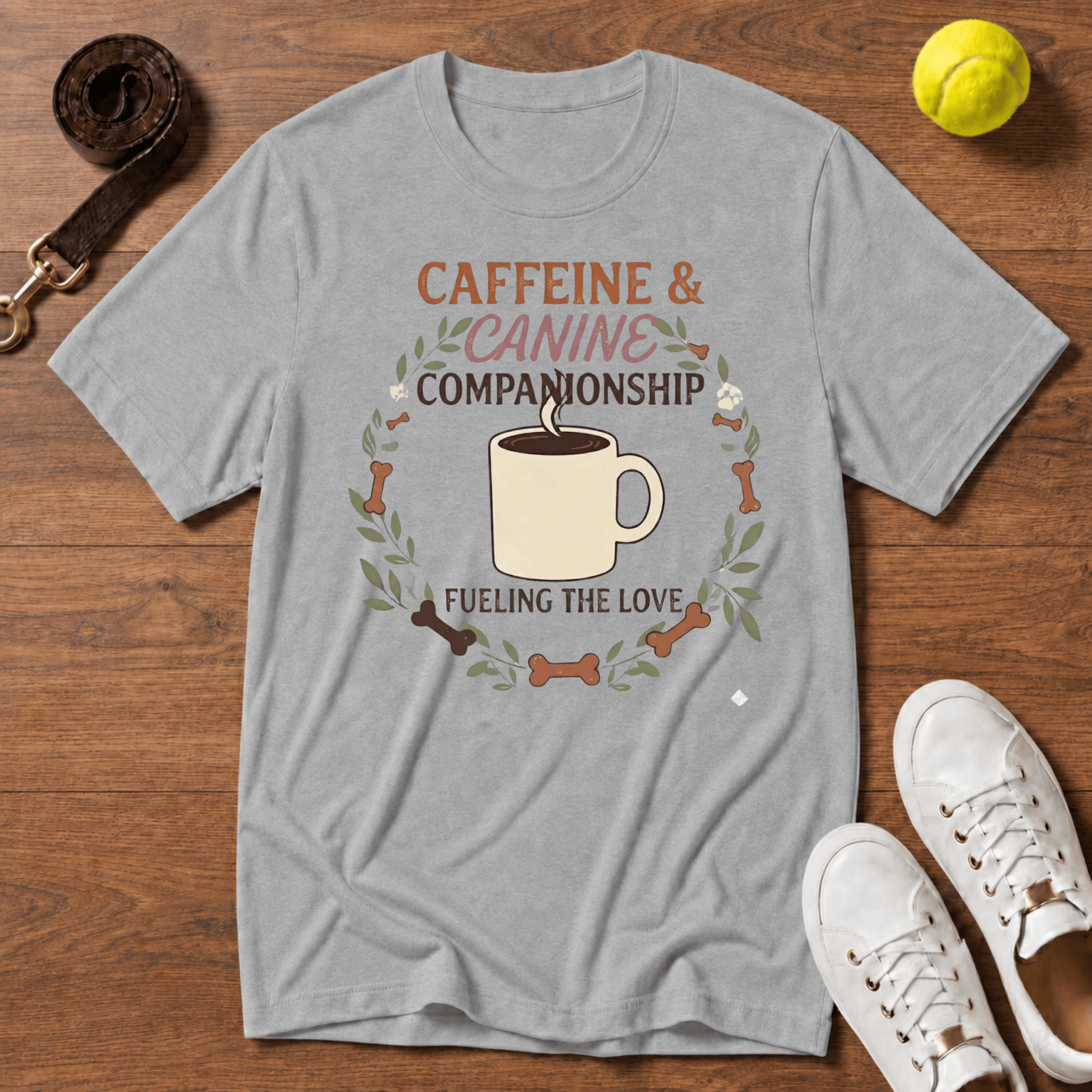 Caffeine & Canine T‑Shirt — Gildan Softstyle
