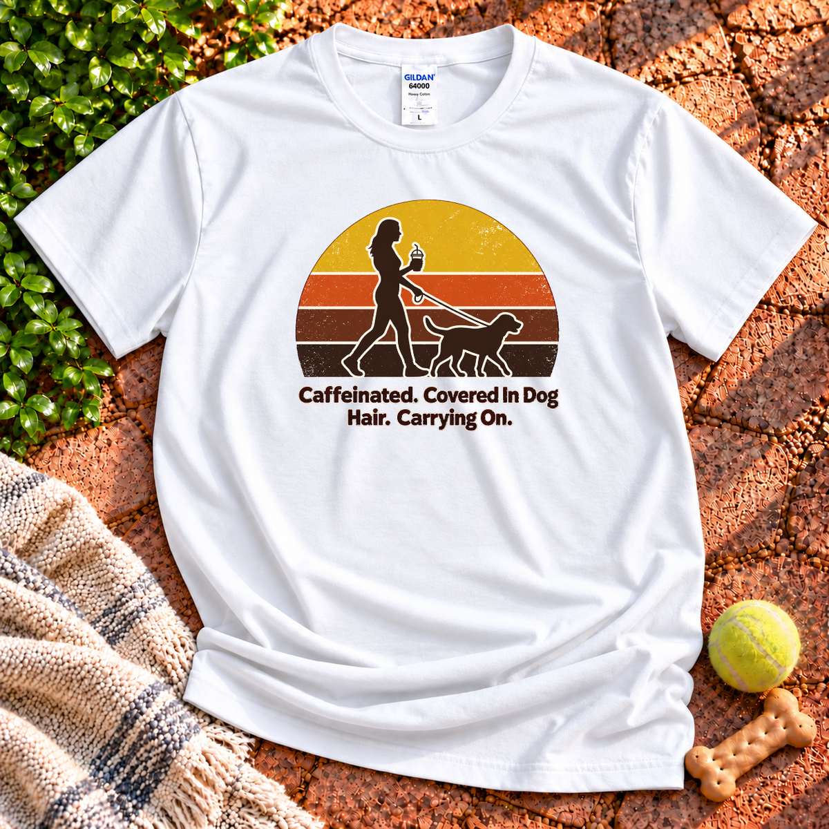 Dog Walker dog graphic T-shirt in White – Wigglebumms