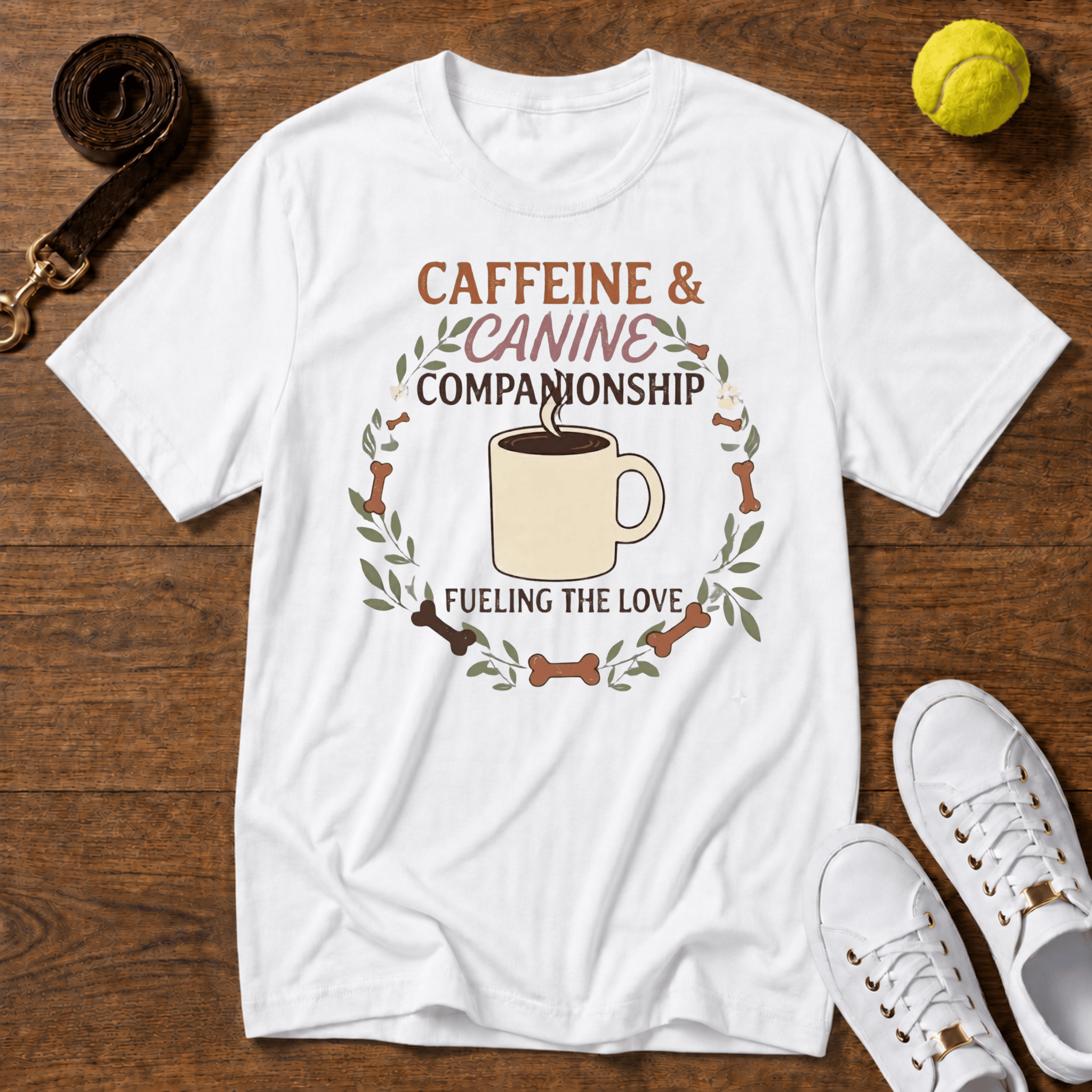 Caffeine & Canine T‑Shirt — Gildan Softstyle