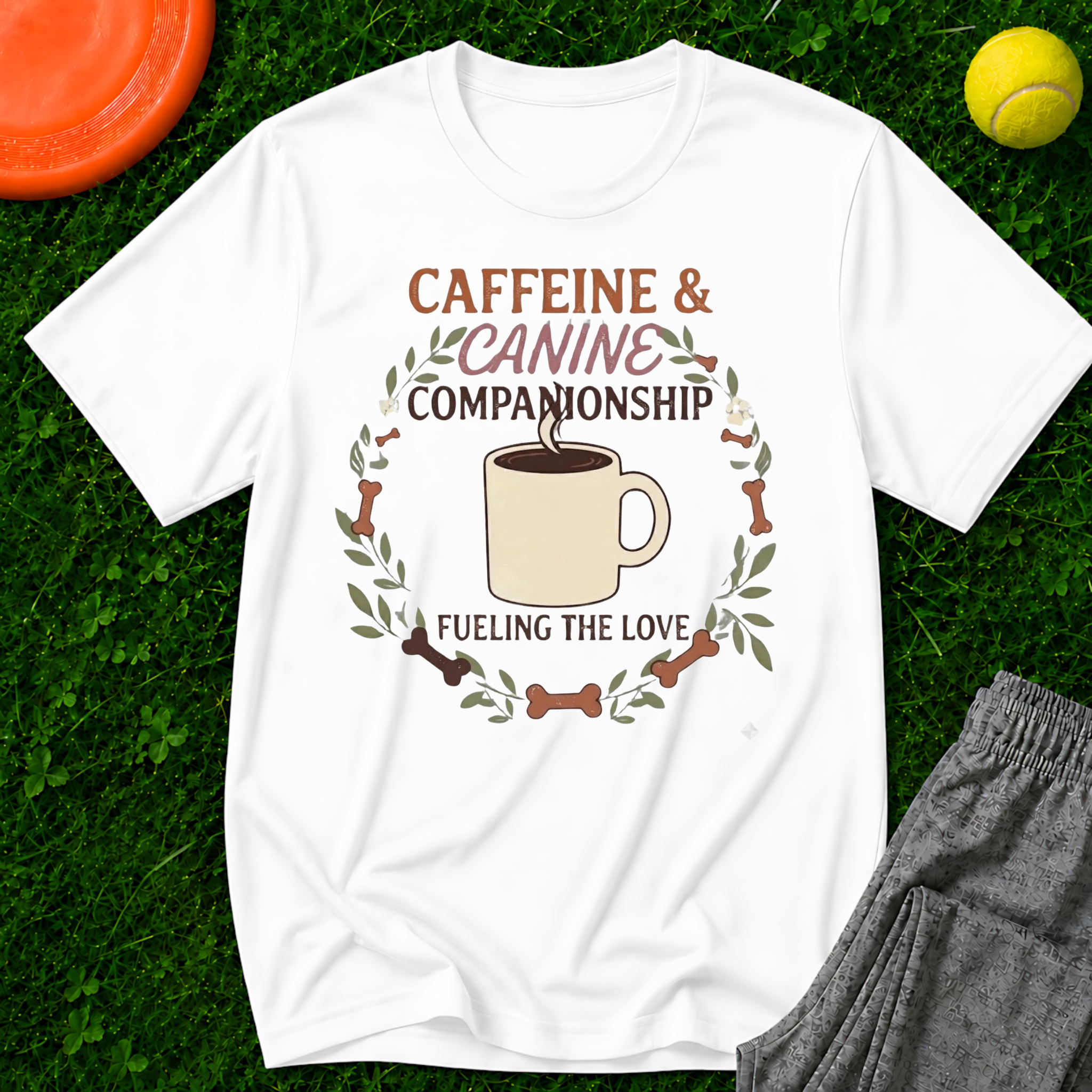 Caffeine & Canine T‑Shirt — Gildan Softstyle