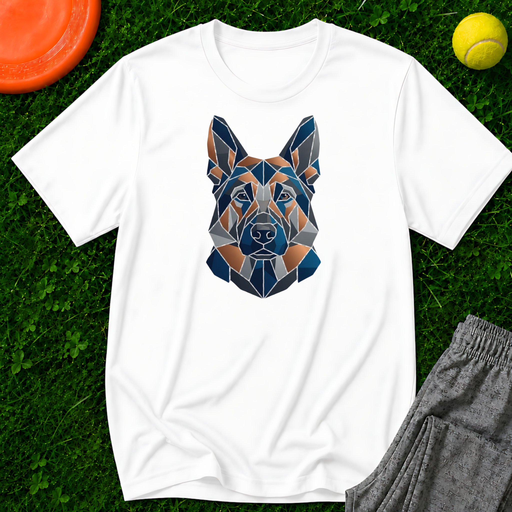 Geometric German Shepherd, Classic T-Shirt