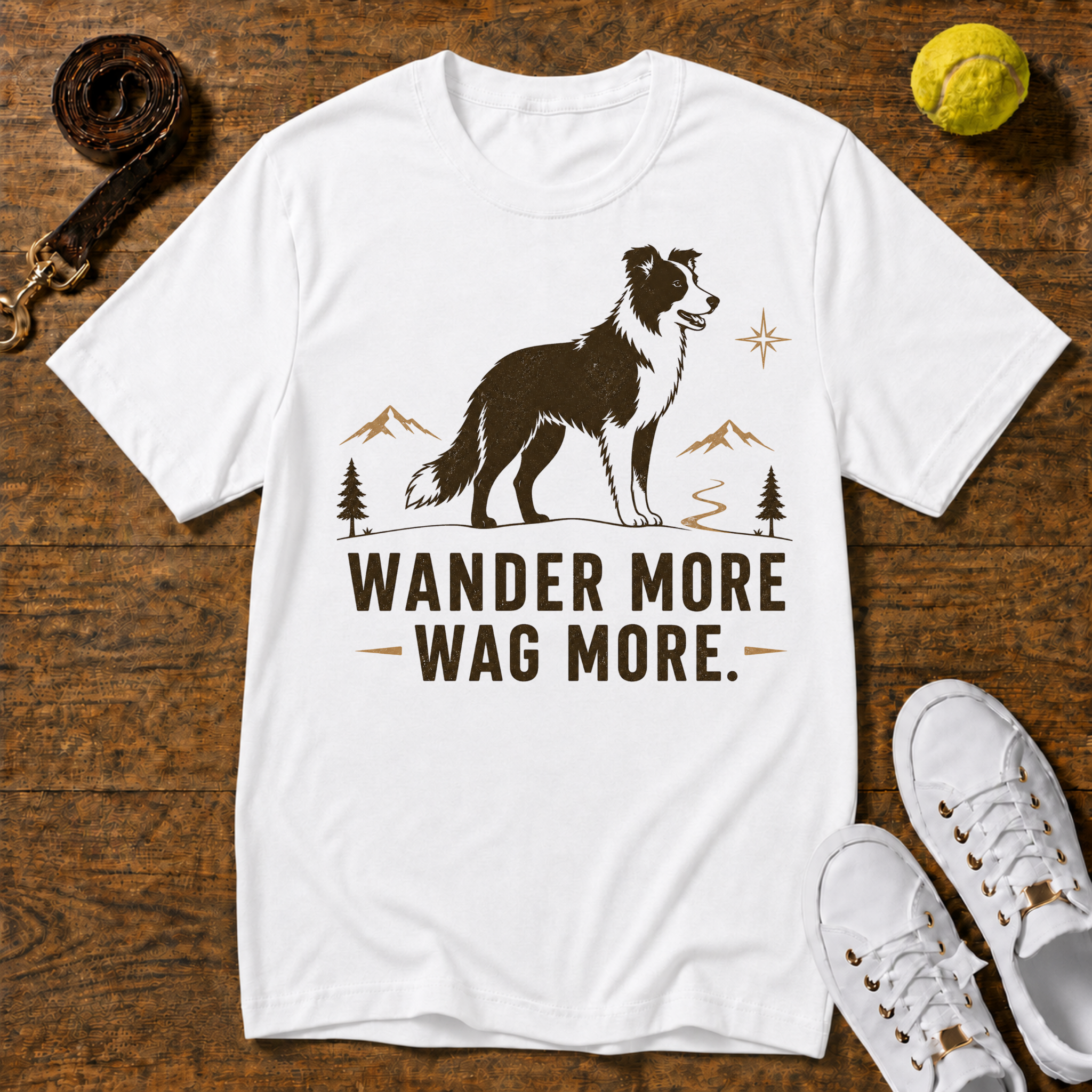 Wander More Wag More T-Shirt – Gildan Softstyle