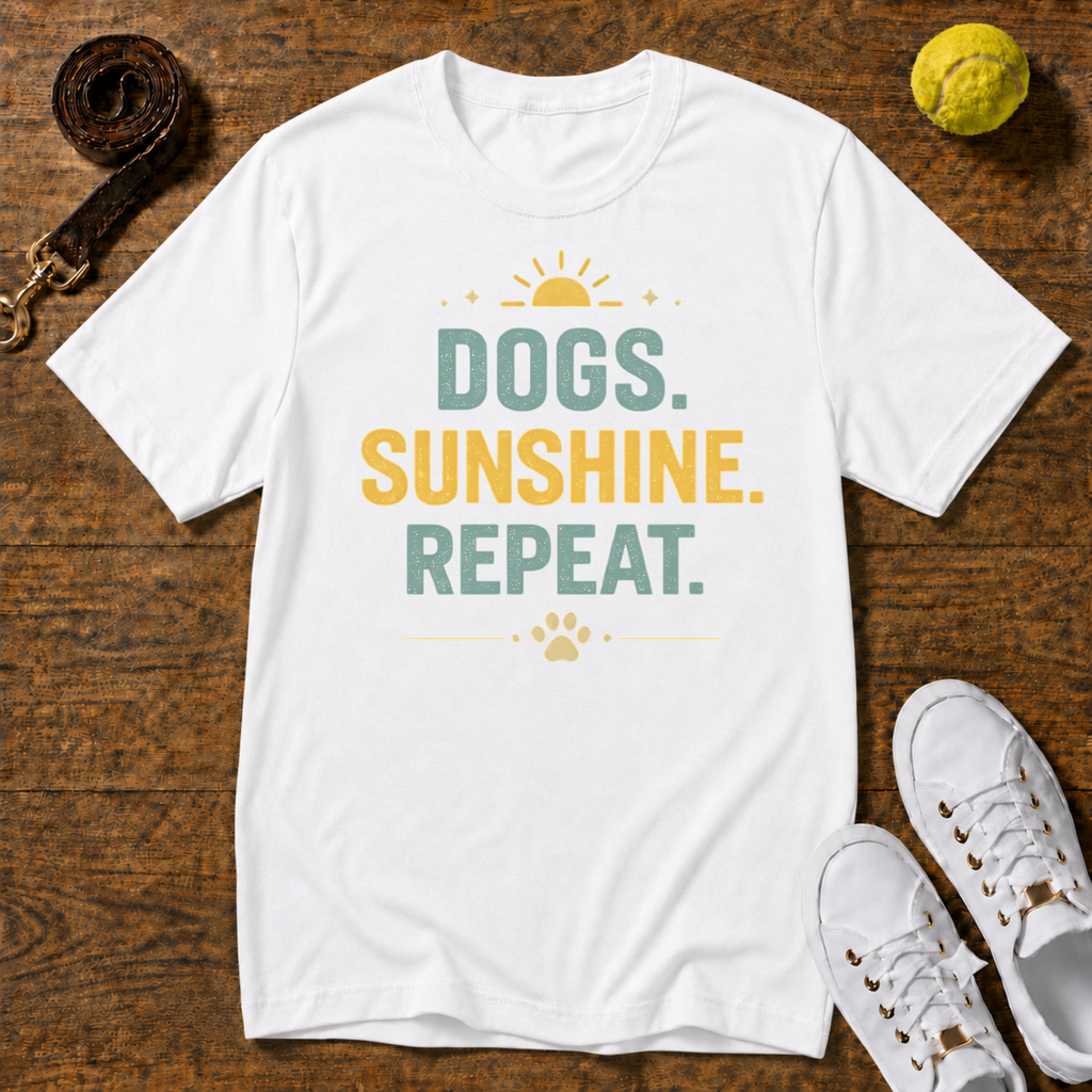 Dogs. Sunshine. Repeat. Gildan Softstyle Tee