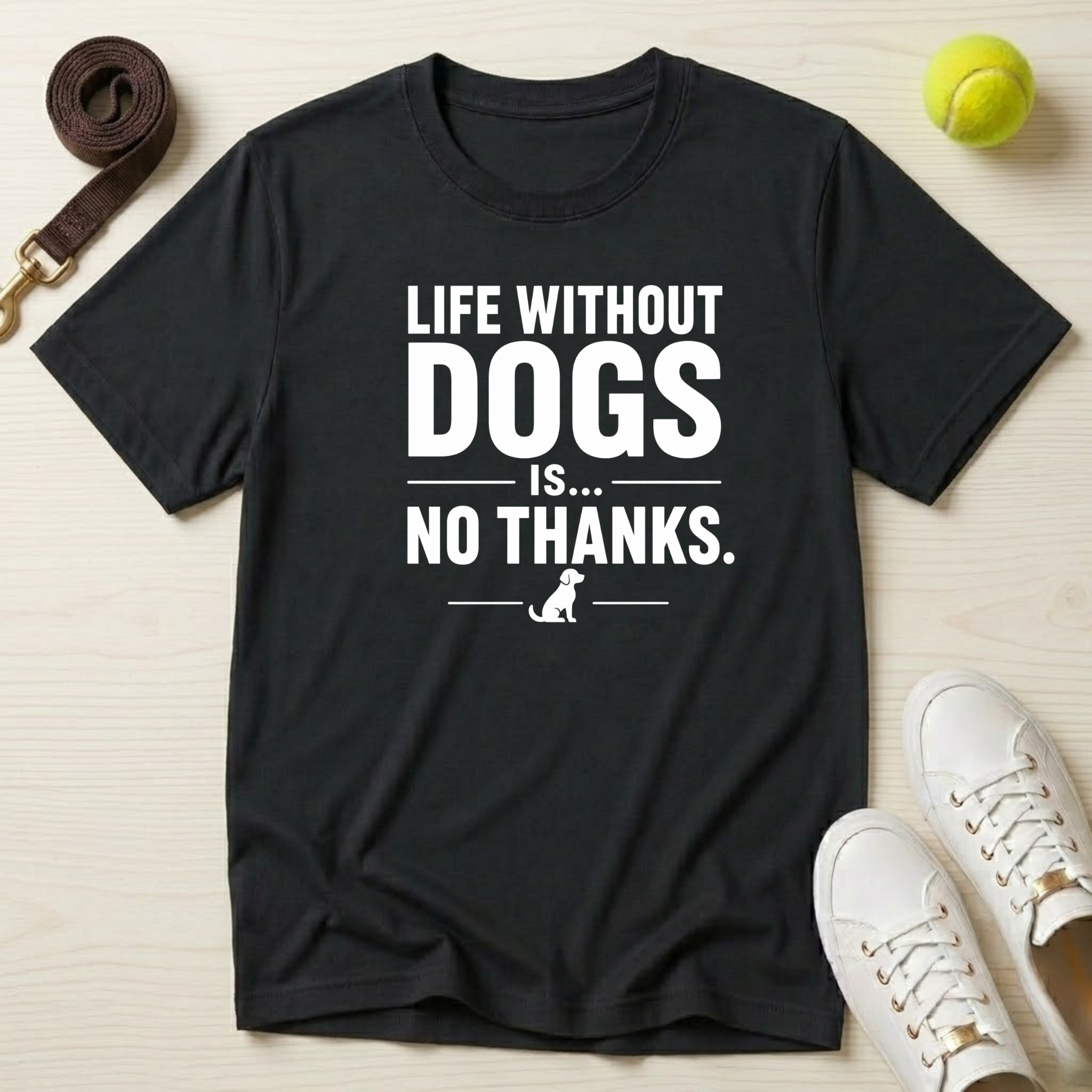 Life Without Dogs Is… No Thanks.T Shirt