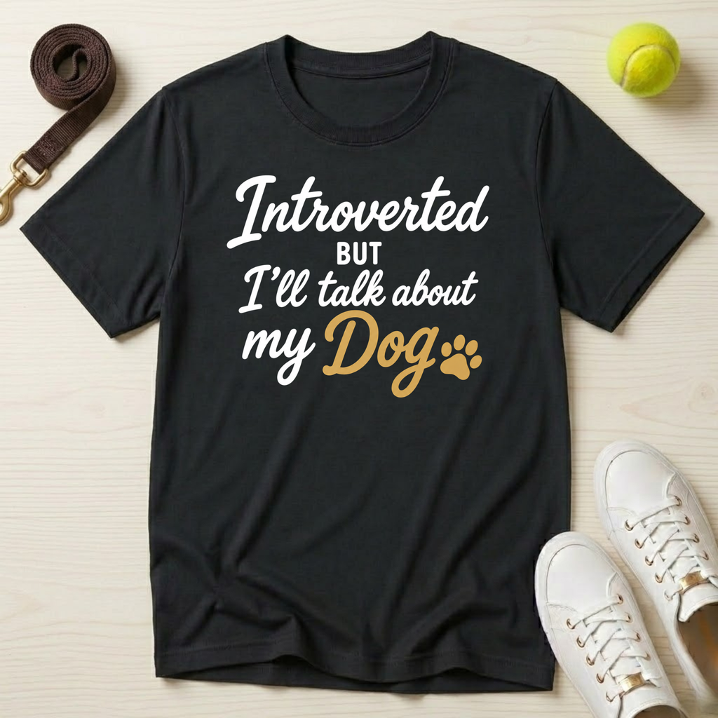 Introverted But I'll Talk About My Dog T-Shirt