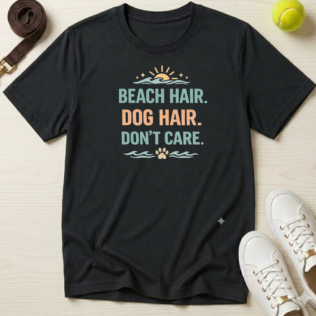 Beach Hair. Dog Hair. Don't Care. T-Shirt