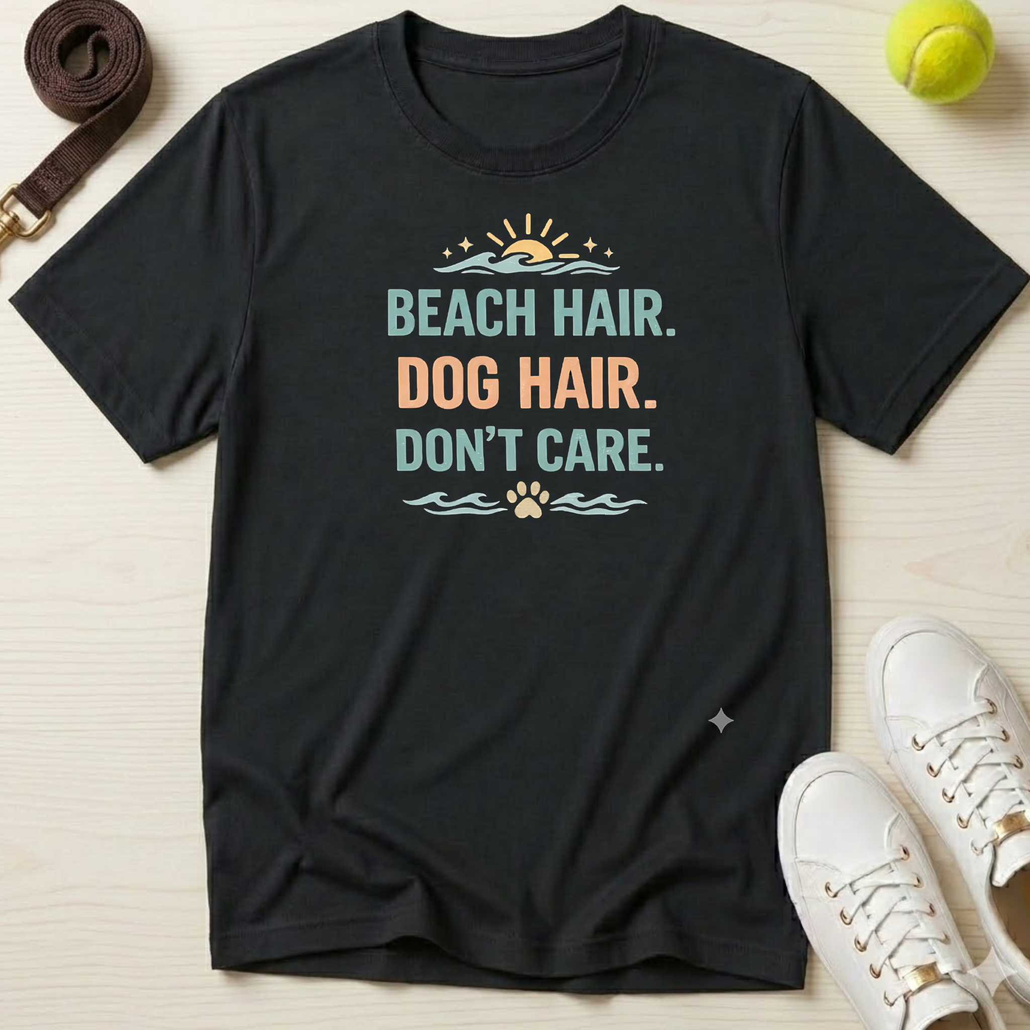 Beach Hair. Dog Hair. Don't Care. T-Shirt