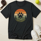 Pawprint Mountain Sunset T-Shirt