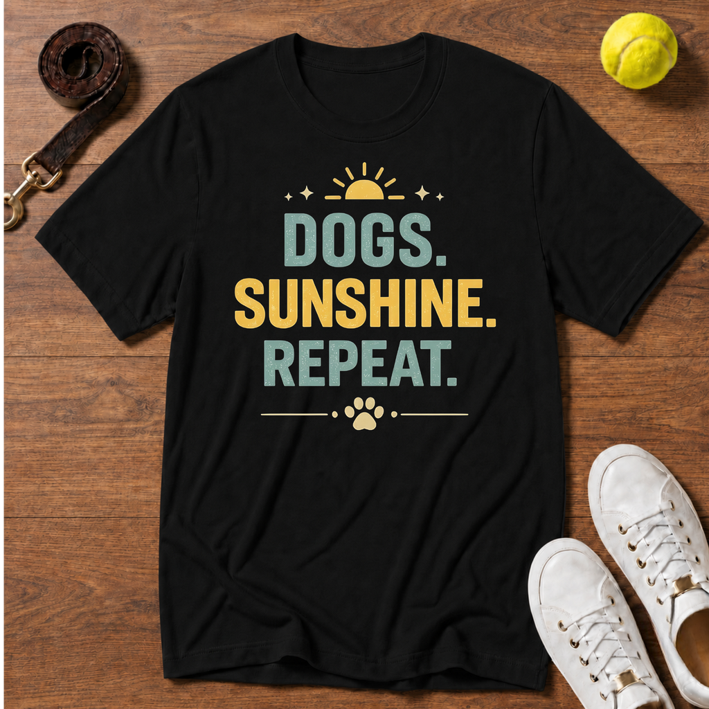 Dogs. Sunshine. Repeat. Gildan Softstyle Tee