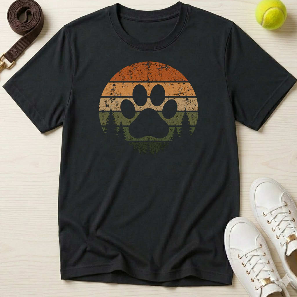 Retro Paw Print T‑Shirt