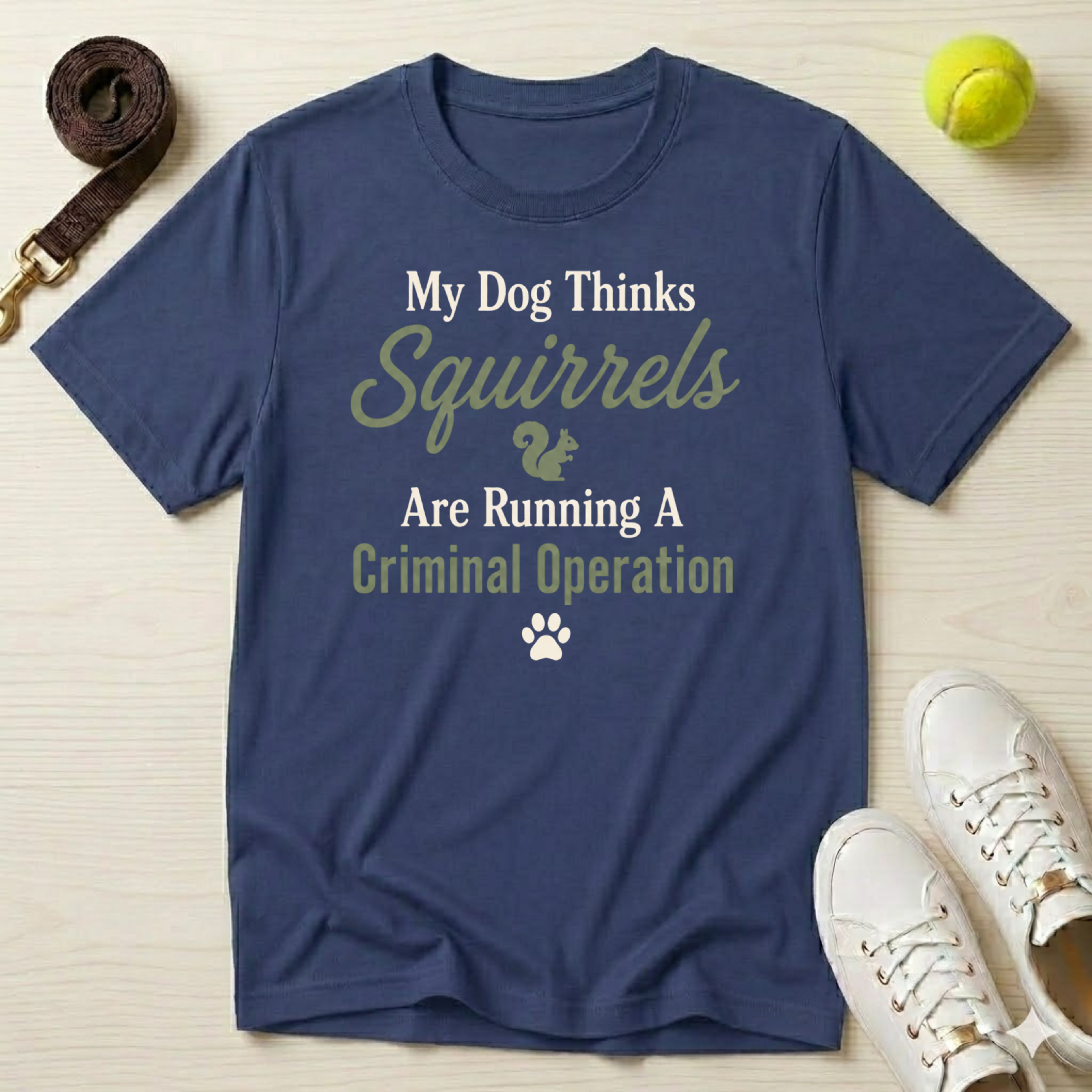 My Dog Thinks Squirrels Are Running A Criminal Operation- T Shirt
