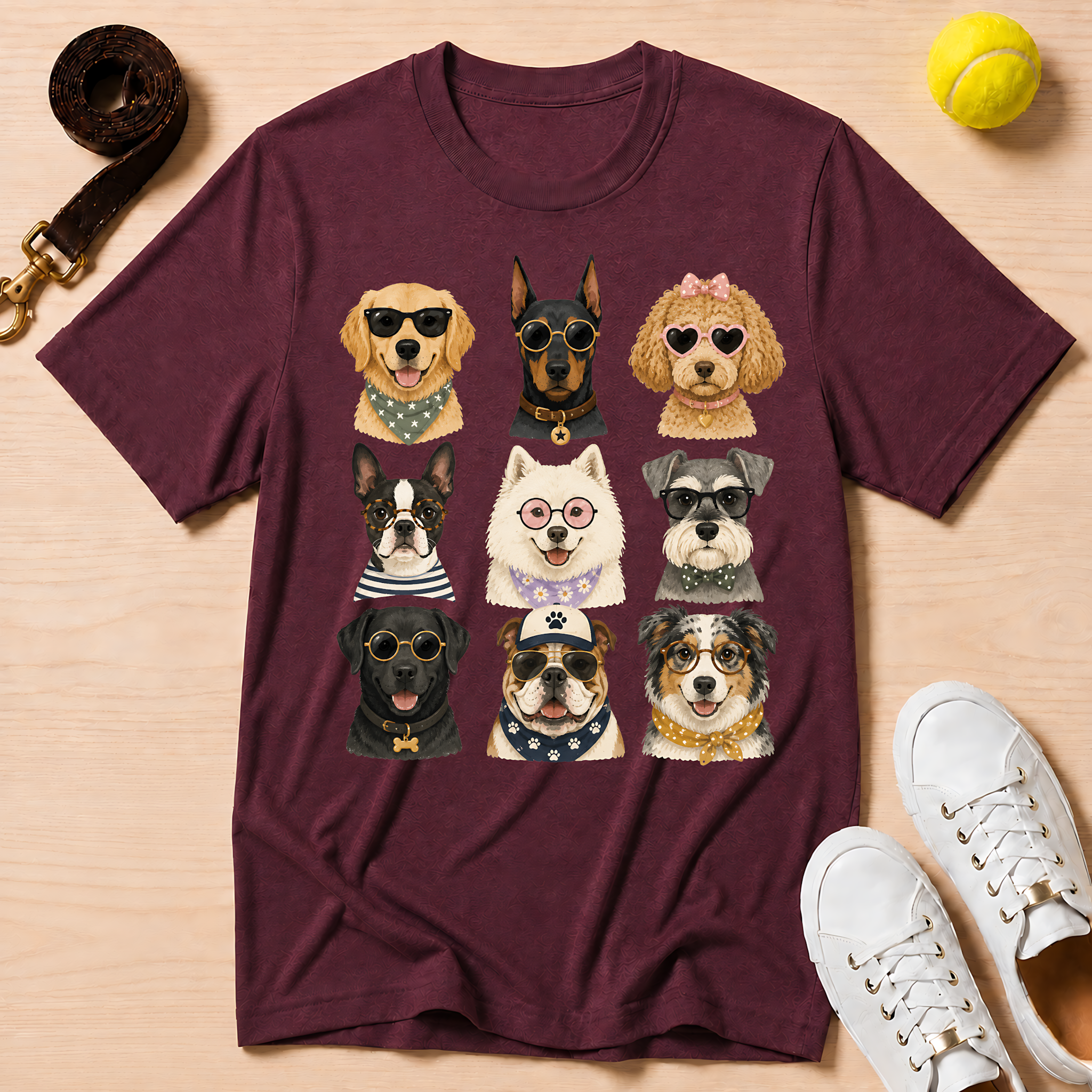 Cute Dogs Grid Classic T-Shirt