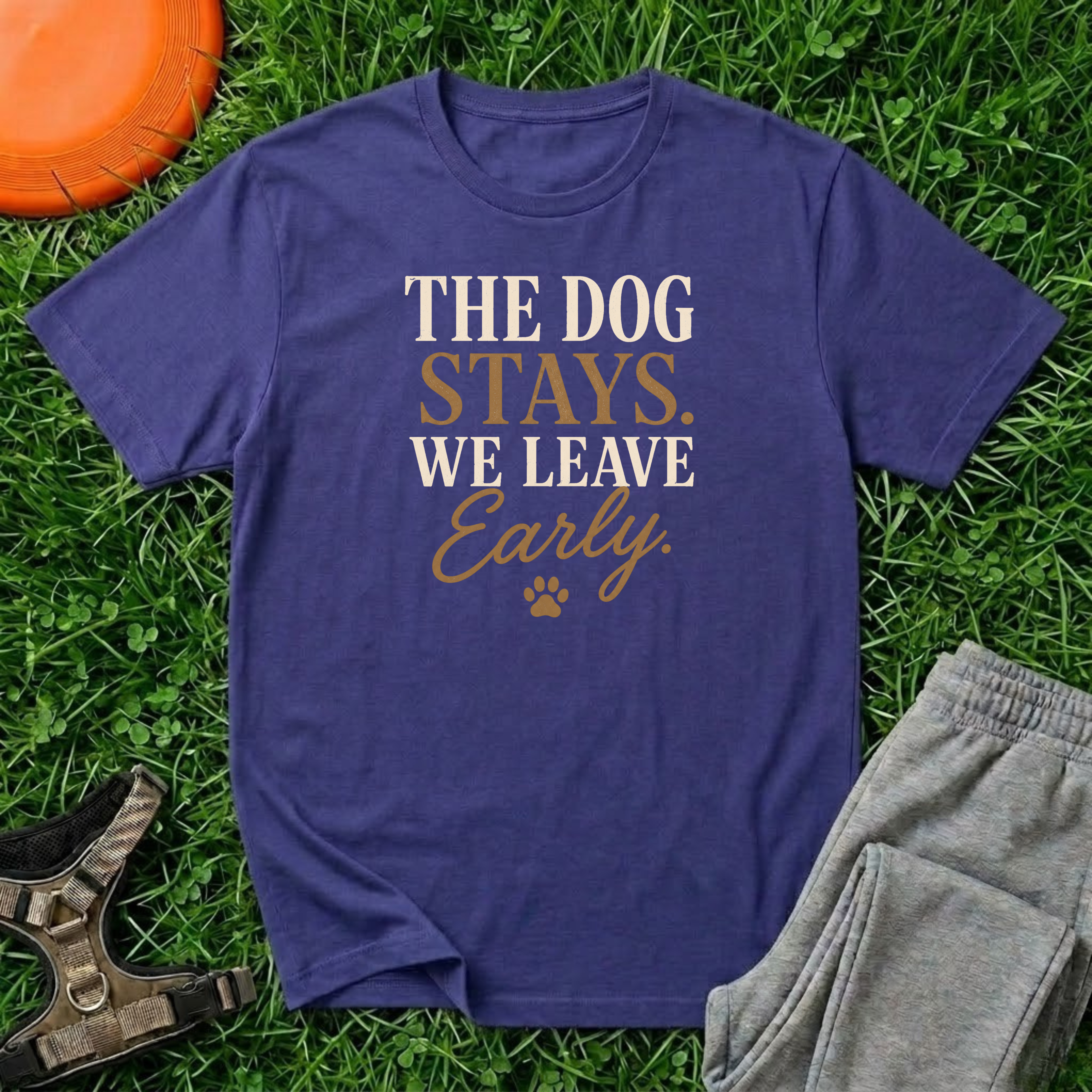 The Dog Stays. We Leave Early. T-Shirt