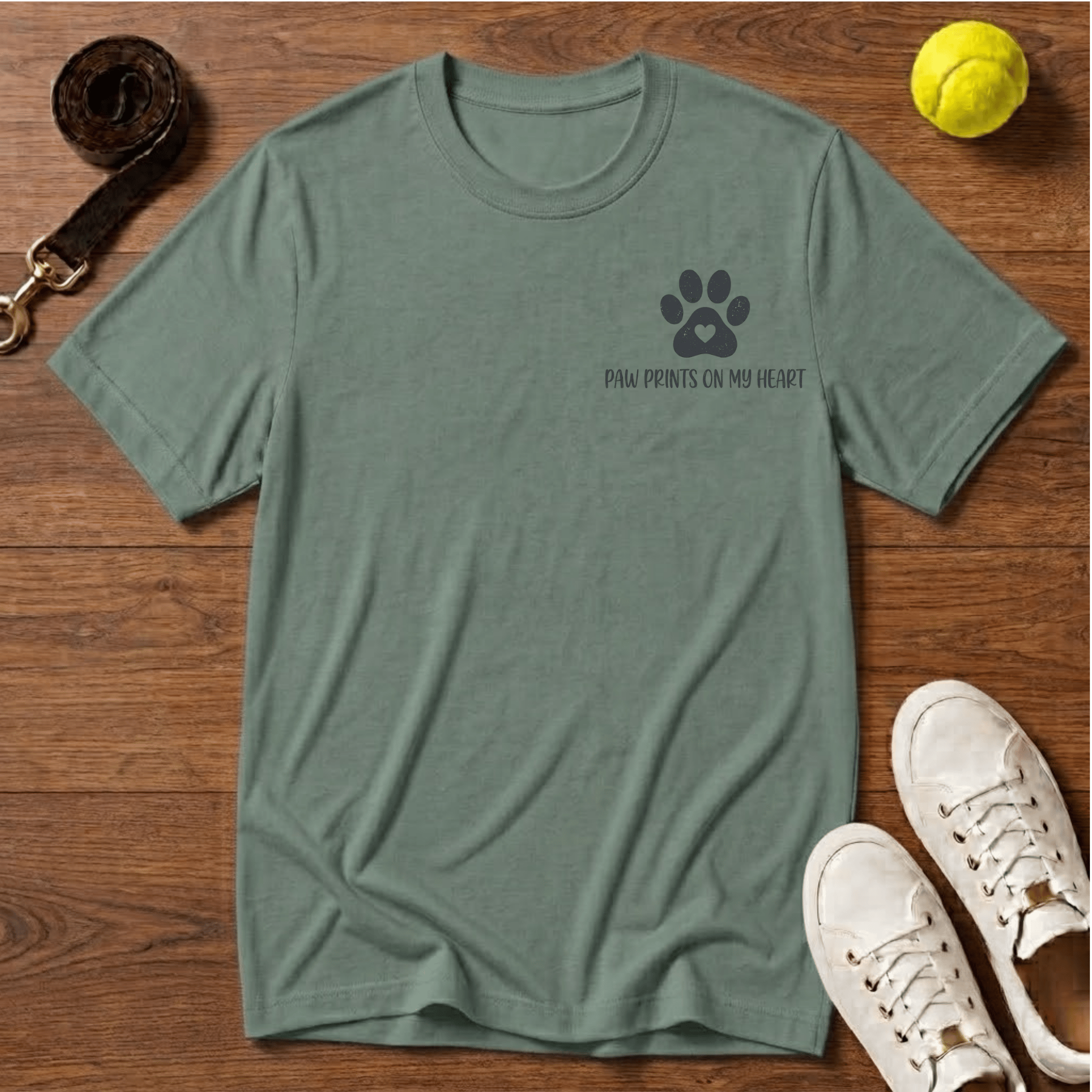 Paw Prints T‑Shirt — Gildan Softstyle
