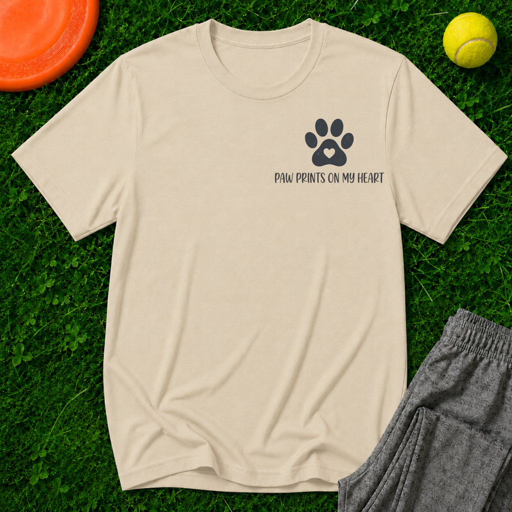 Paw Prints T‑Shirt — Gildan Softstyle