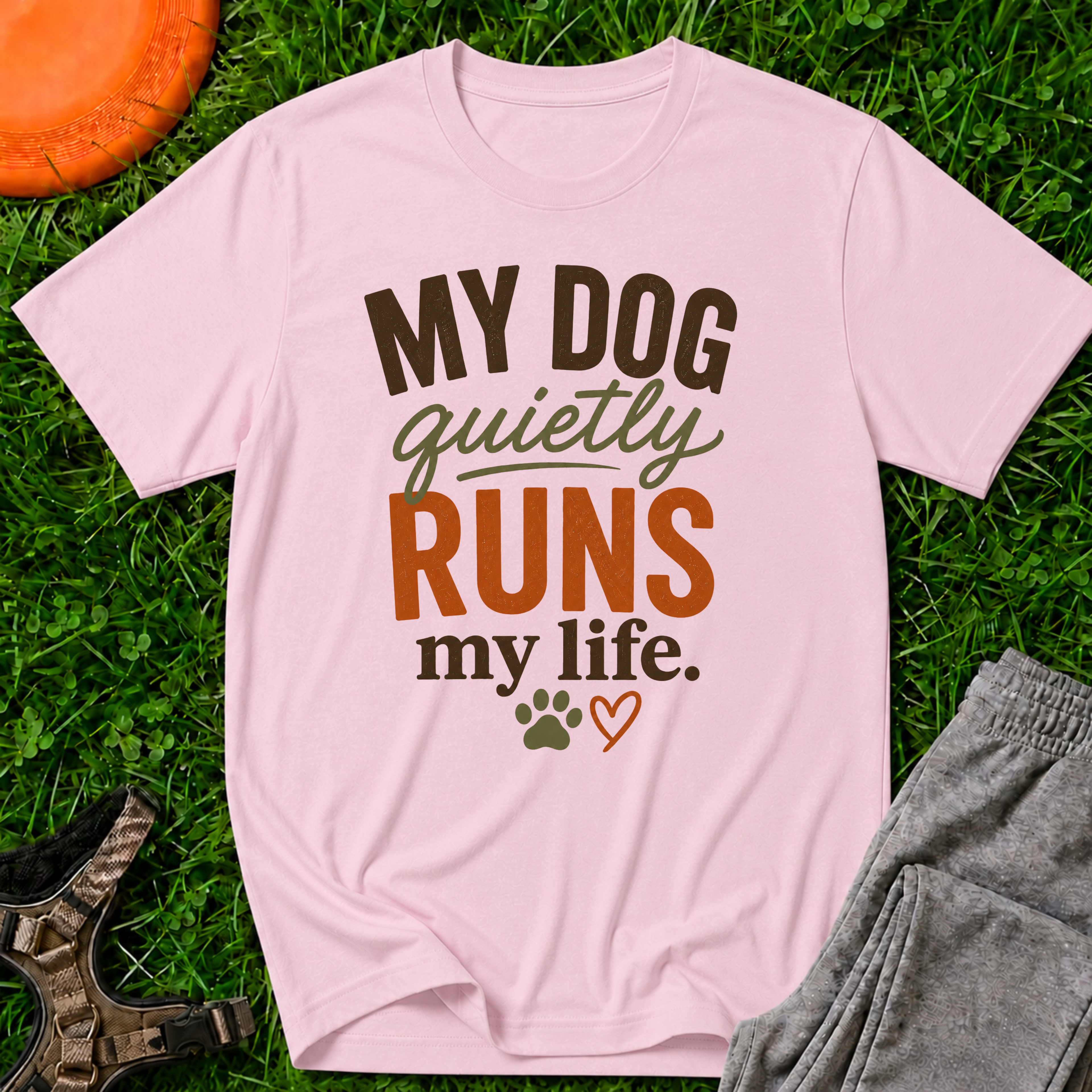 My Dog Quietly Runs My Life T-Shirt