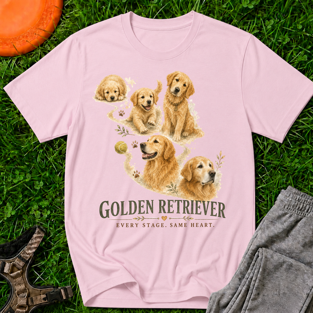 Golden Retriever Family T-Shirt