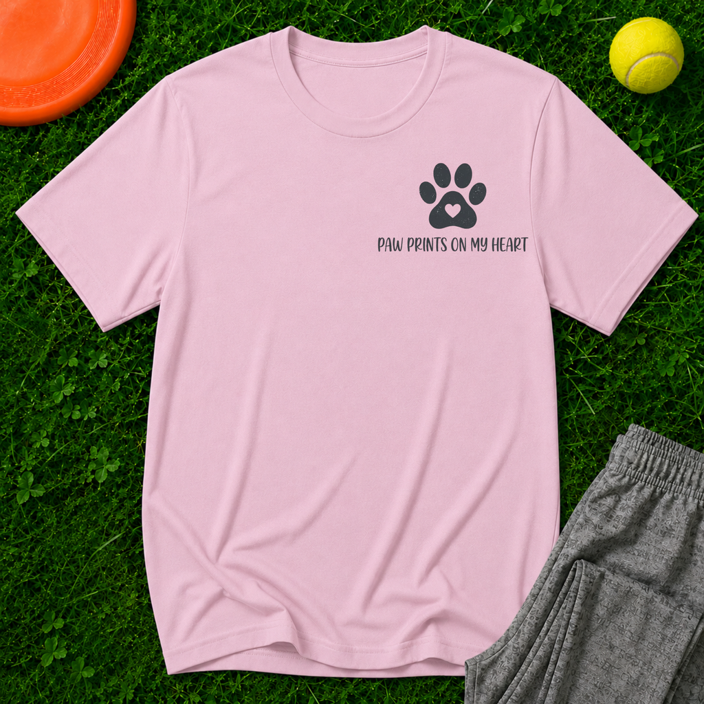 Paw Prints T‑Shirt — Gildan Softstyle